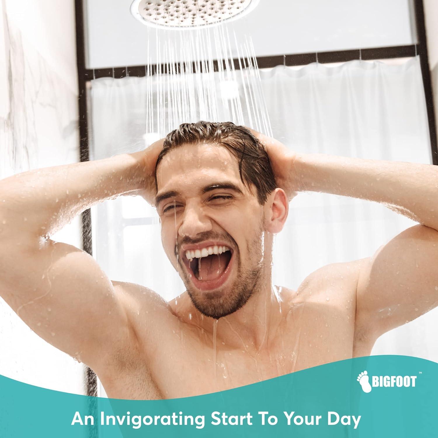 Cortina de Ducha BigFoot 182x182 cm PEVA Impermeable Sin Olores