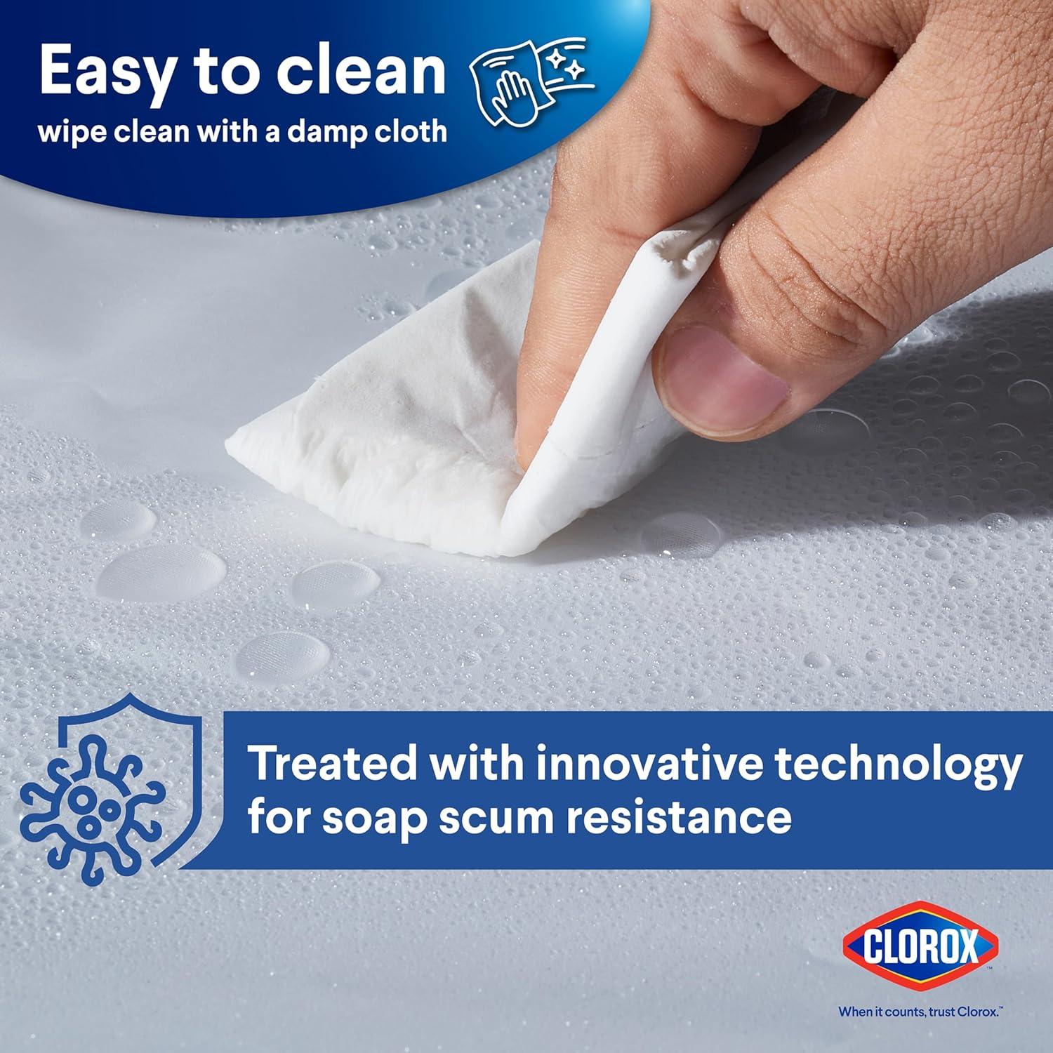 Cortina de Ducha Clorox 178x183 cm Impermeable PEVA