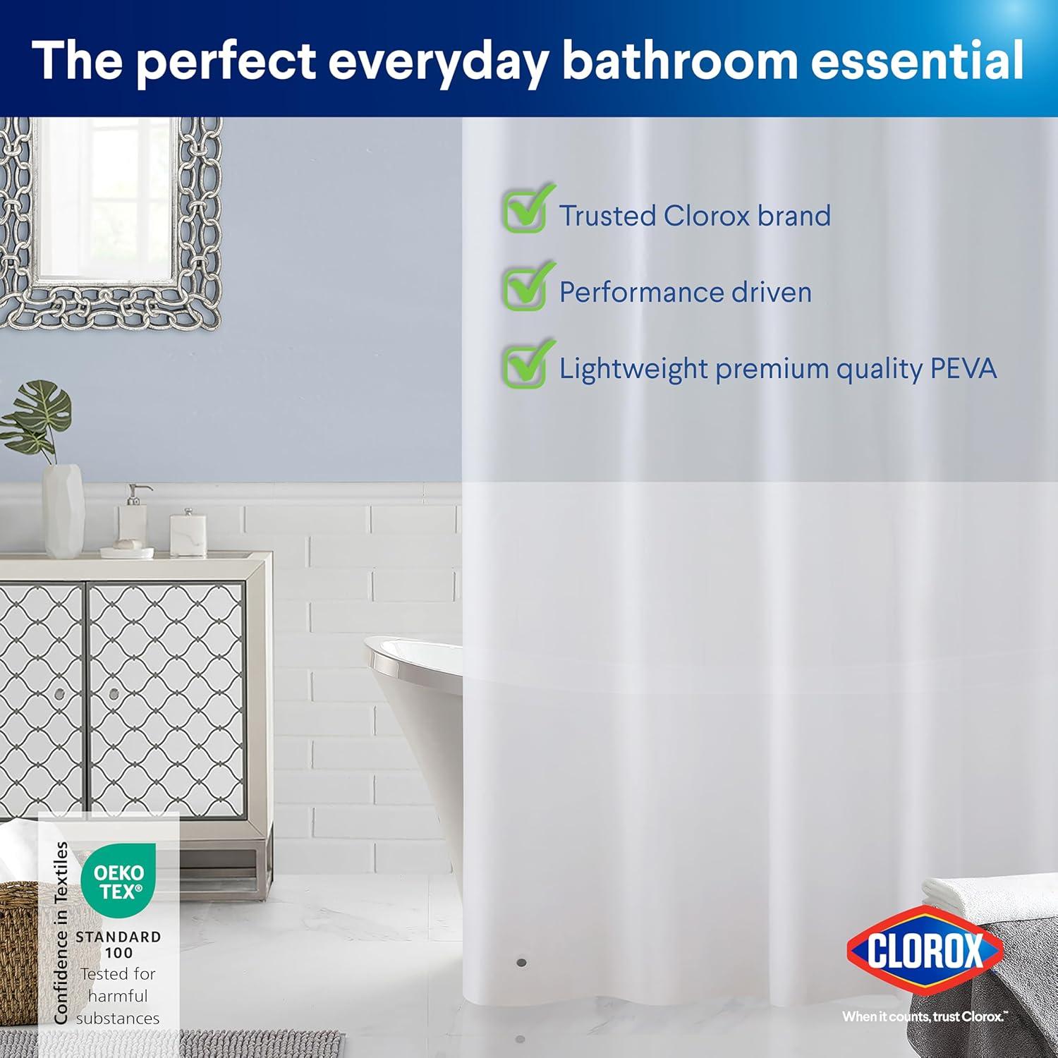 Cortina de Ducha Clorox 178x183 cm Impermeable PEVA