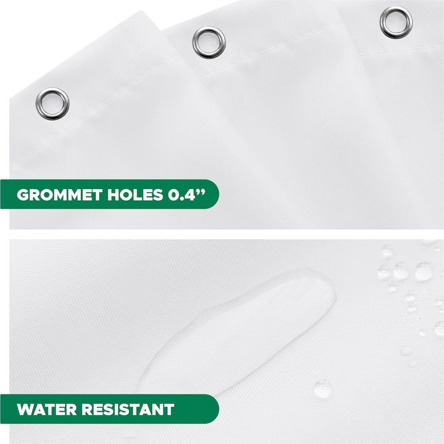 Cortina de Ducha de Tela Blanca Biscaynebay 182.88 cm x 182.88 cm