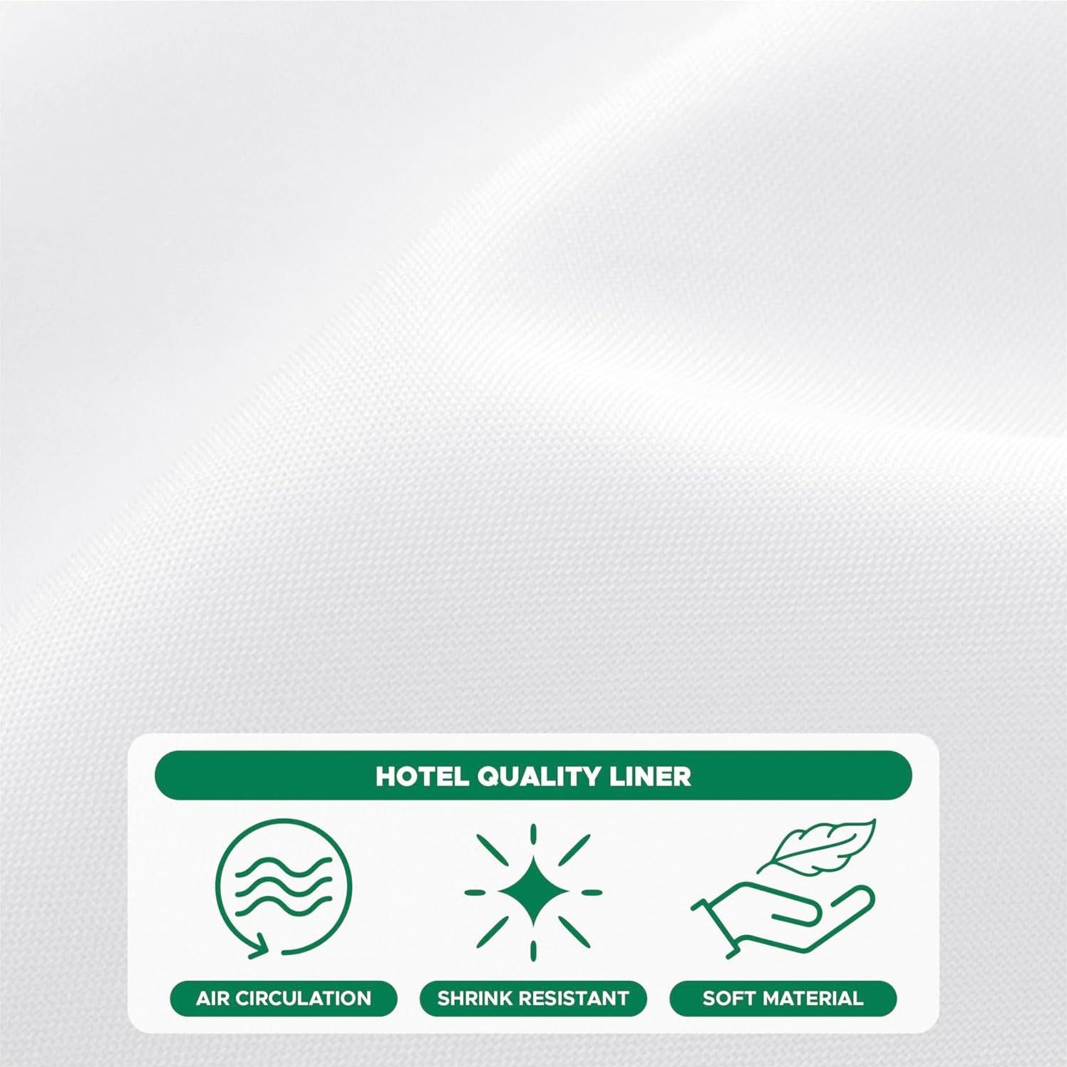 Cortina de Ducha de Tela Blanca Biscaynebay 182.88 cm x 182.88 cm