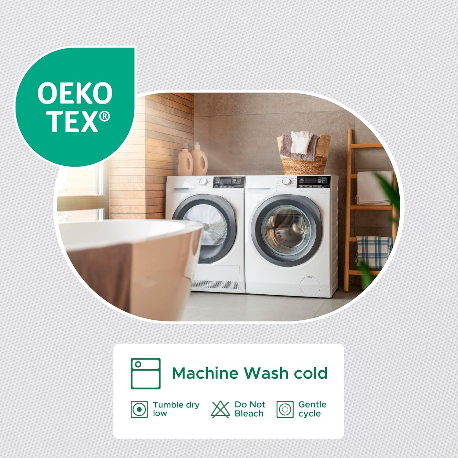 Cortina de Ducha de Tela Blanca Biscaynebay 182.88 cm x 182.88 cm