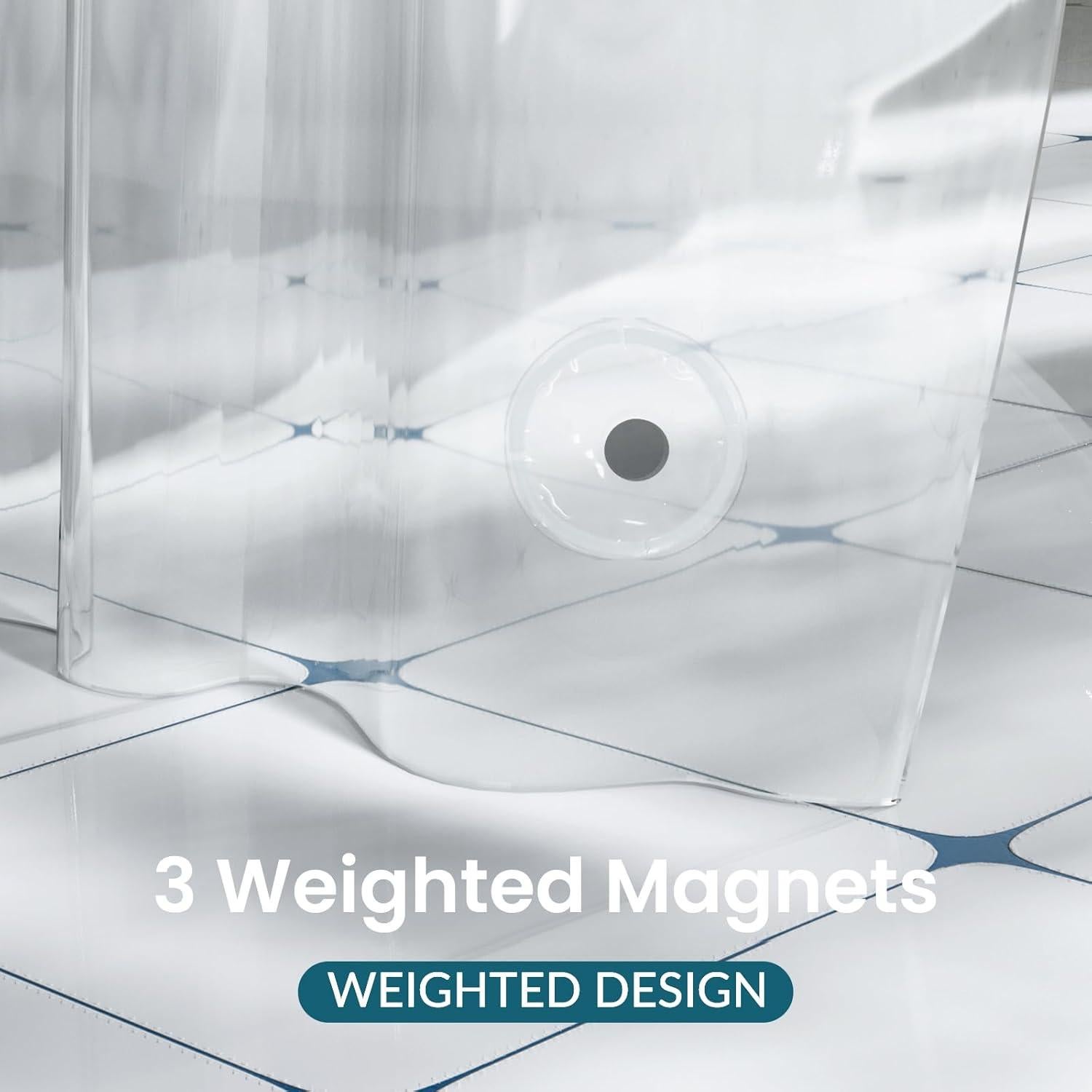 Forro de Ducha Extra Largo Titanker 72 x 213 cm Claro PEVA