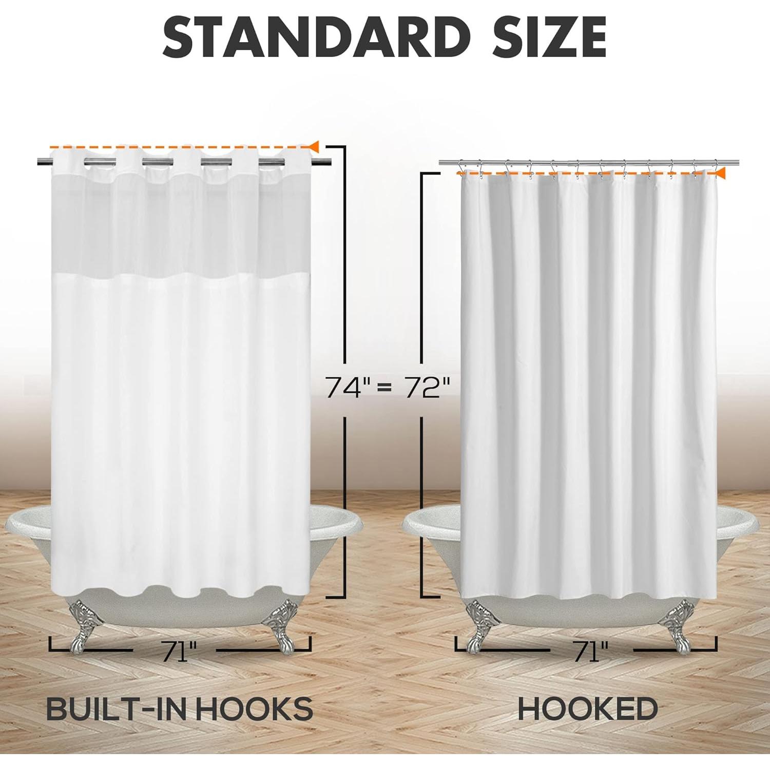 Cortina de Ducha Texturizada River Dream 180x188 cm con Forro PEVA