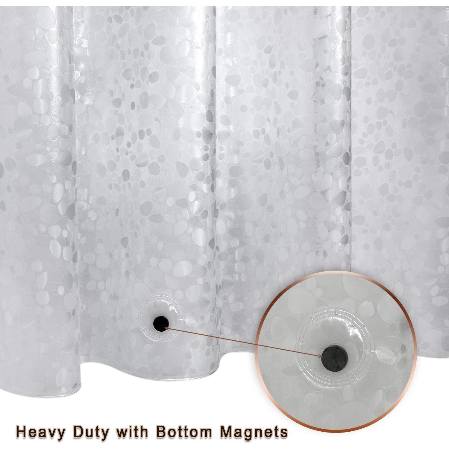 Cortina de Ducha Impermeable Bostofy 72x72cm 3D Piedra Clara