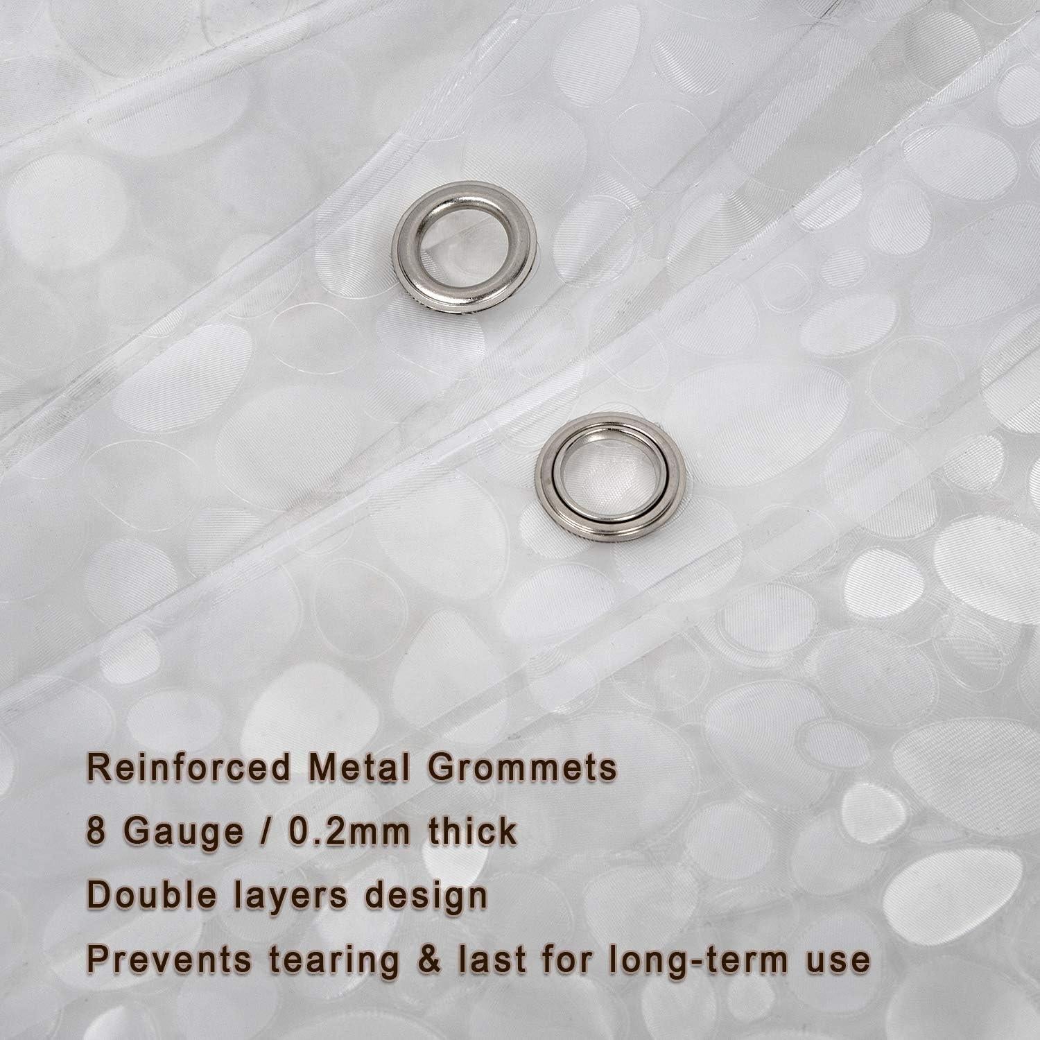 Cortina de Ducha Impermeable Bostofy 72x72cm 3D Piedra Clara