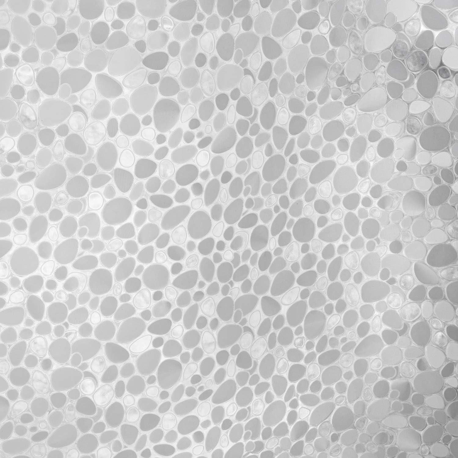 Cortina de Ducha Impermeable Bostofy 72x72cm 3D Piedra Clara