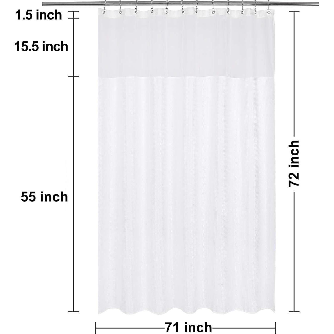 Cortina de Ducha N&Y HOME 71x72 cm con Forro y Ganchos