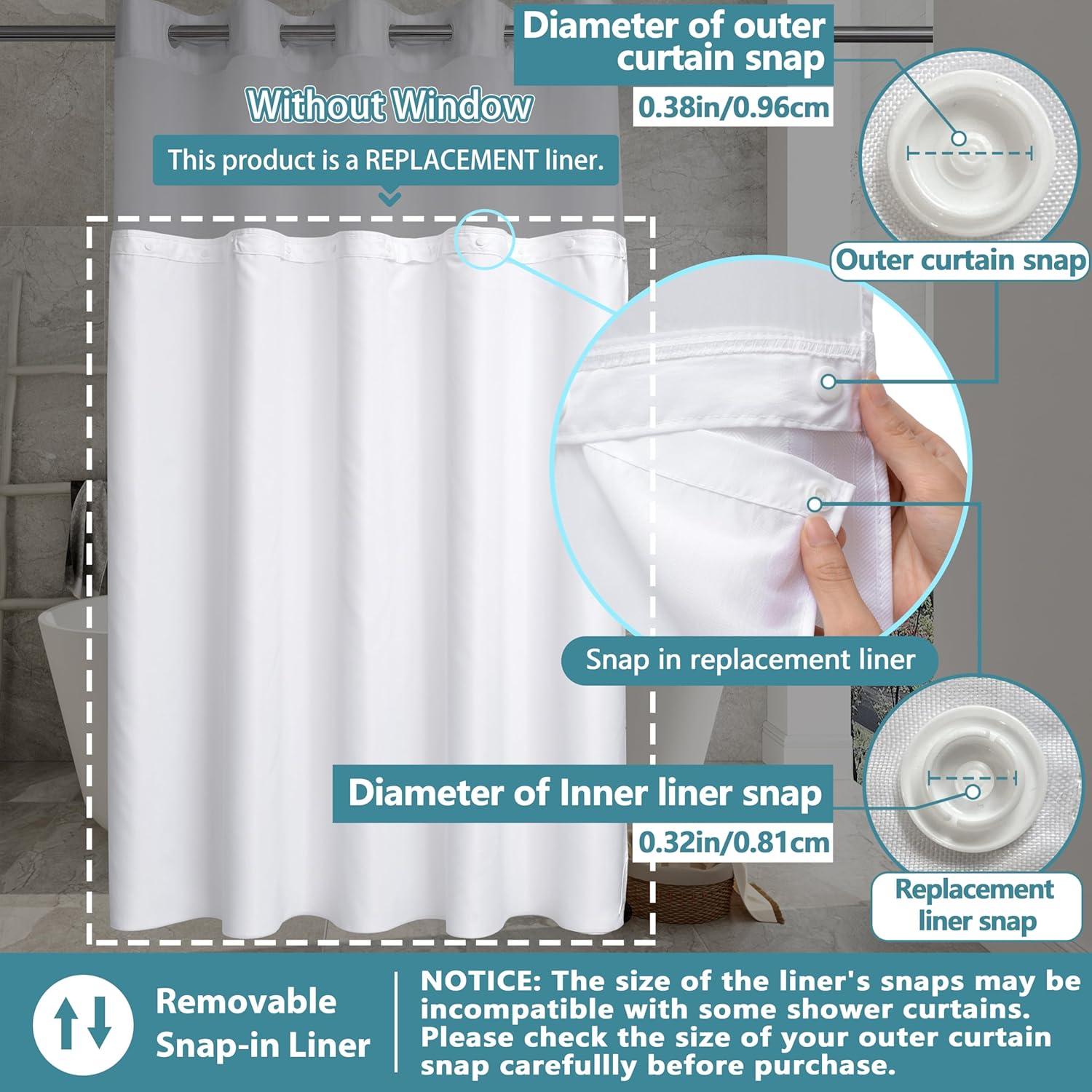 Forro de Cortina de Ducha Conbo Mio 70x54 cm Repelente Agua