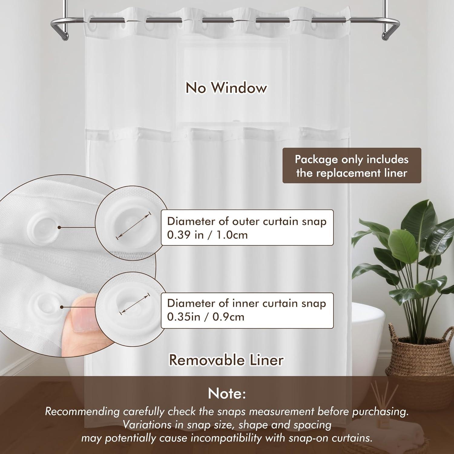 Cortina de Ducha Removible Barossa Design 70x54 cm Blanca