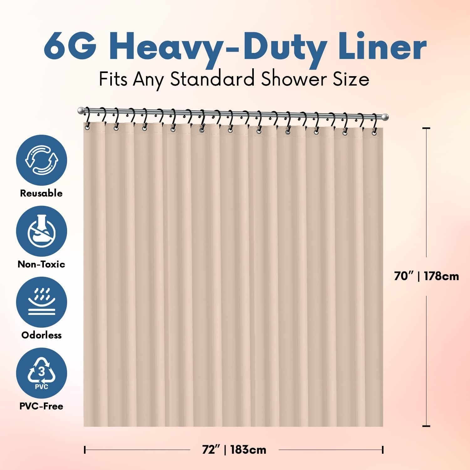 Forro de Ducha Colección Italiana 72x72cm PEVA Arena