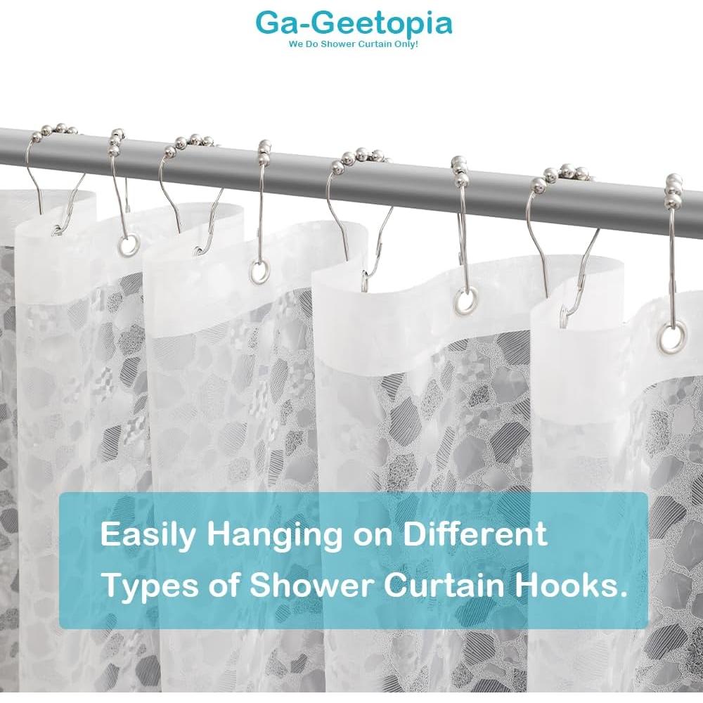 Cortina de Ducha Ga-Geetopia EVA Transparente 3D 180x180 cm