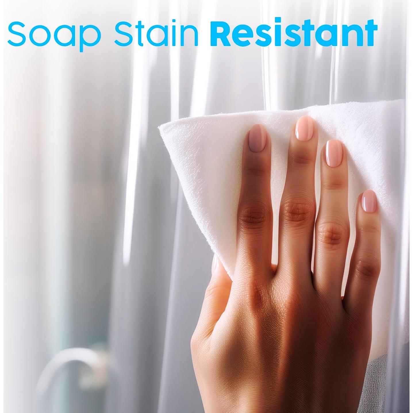 ZENO Clear Shower Curtain Liner – 72" x 72" Premium PEVA Liner with Rustproof Grommets & 3 Magnets – Waterproof, Lightweight Bathroom Curtain Set