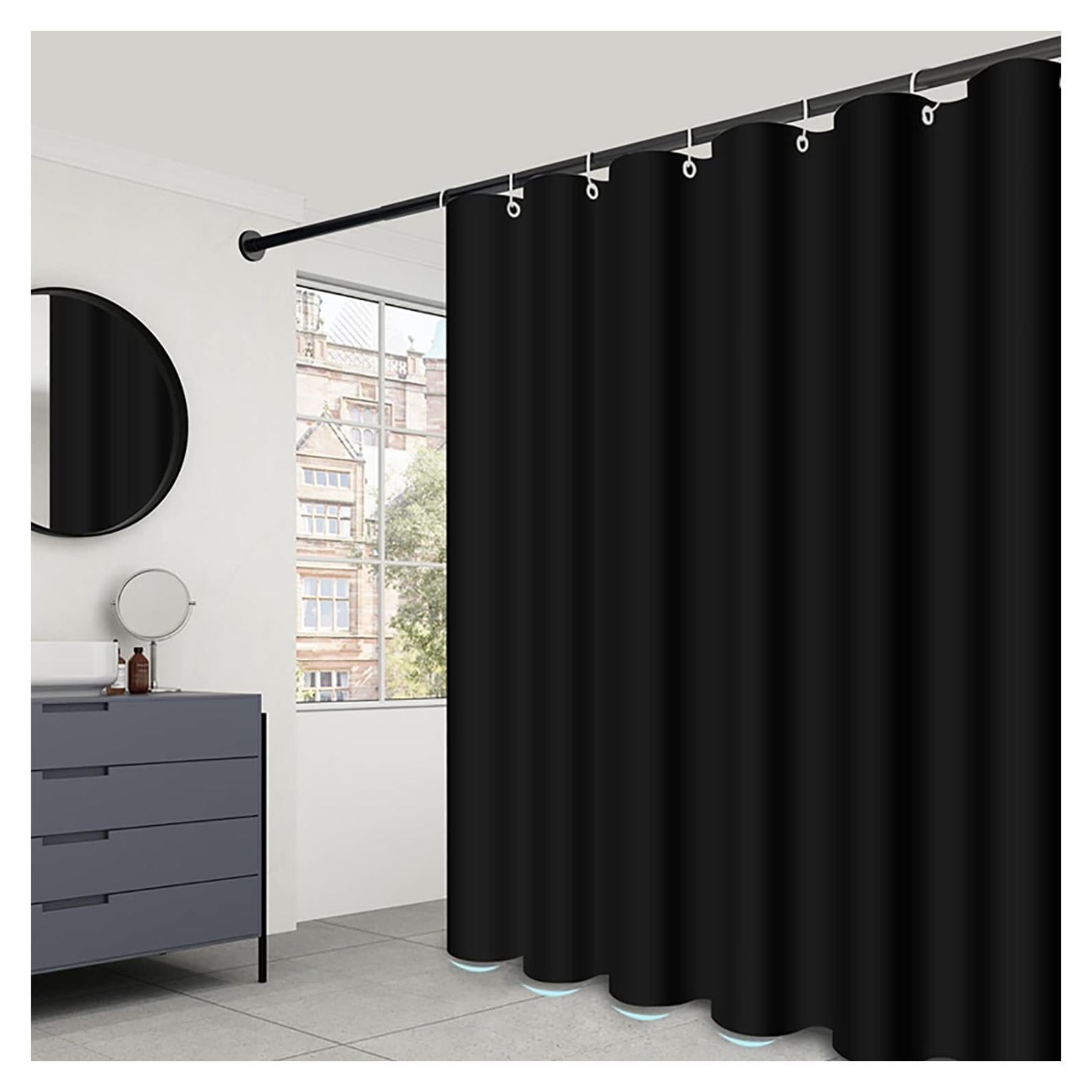 Forro de Cortina de Ducha LLSCL Negro 72x72cm Impermeable