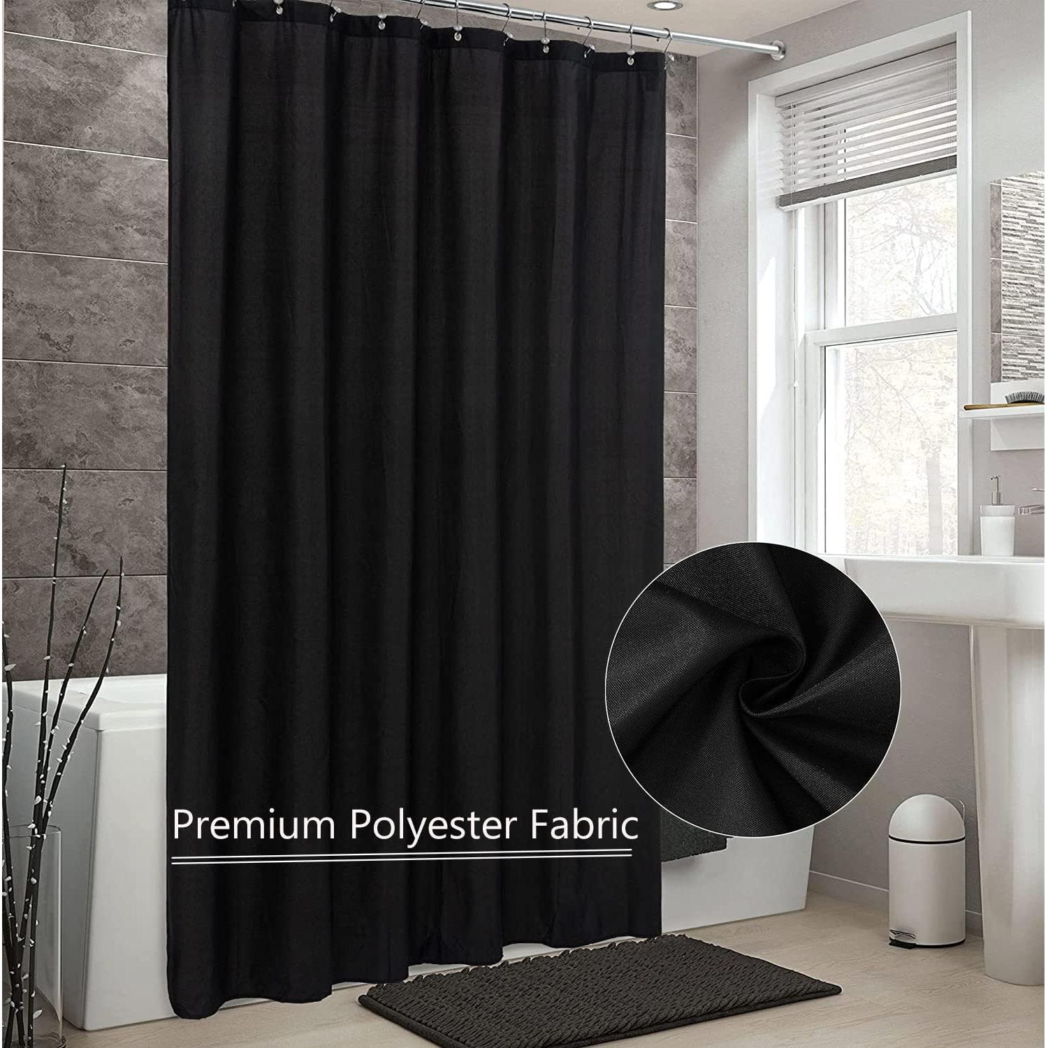 Forro de Cortina de Ducha LLSCL Negro 72x72cm Impermeable