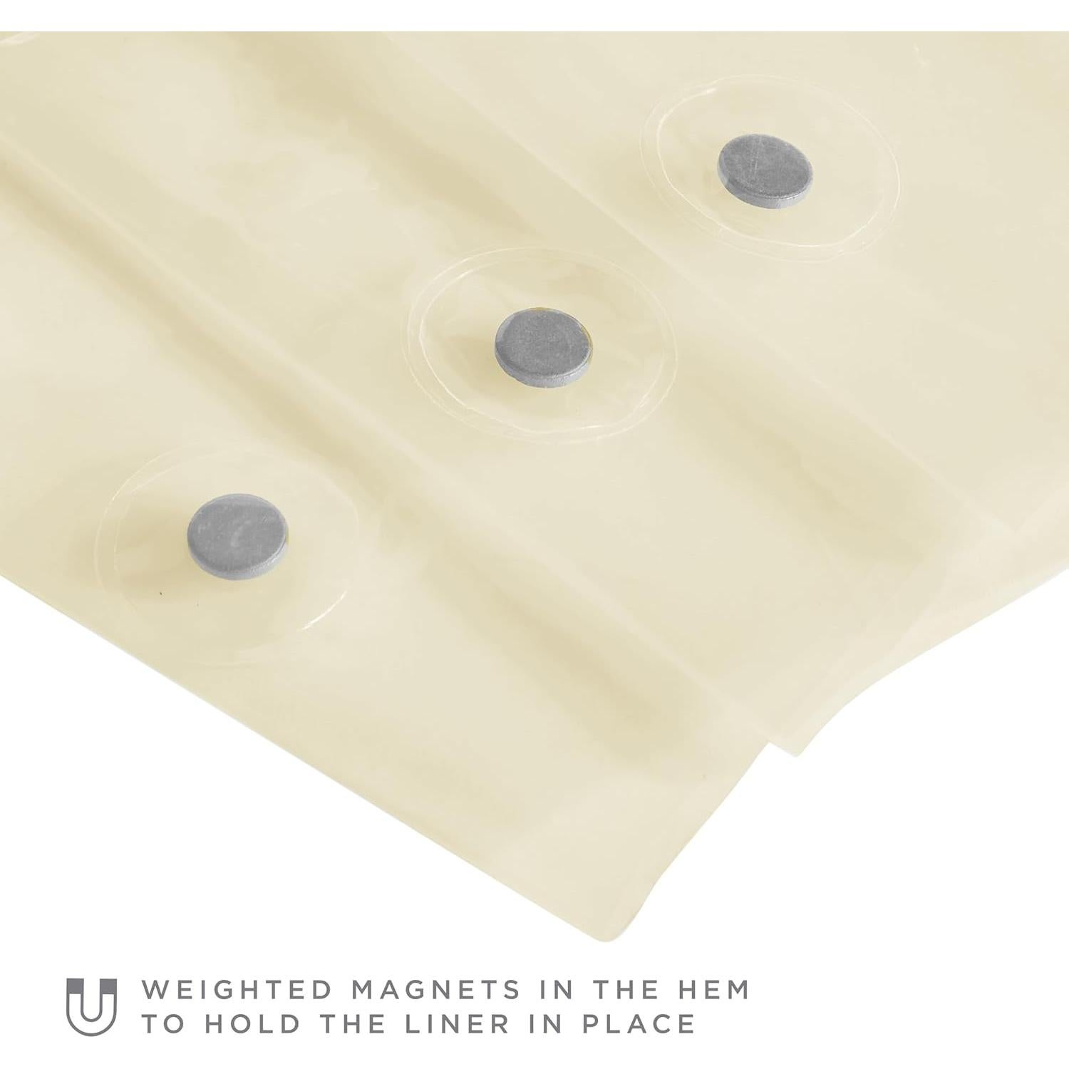 Cortina de Ducha PVC Bath Bliss 177.8x182.9cm Beige