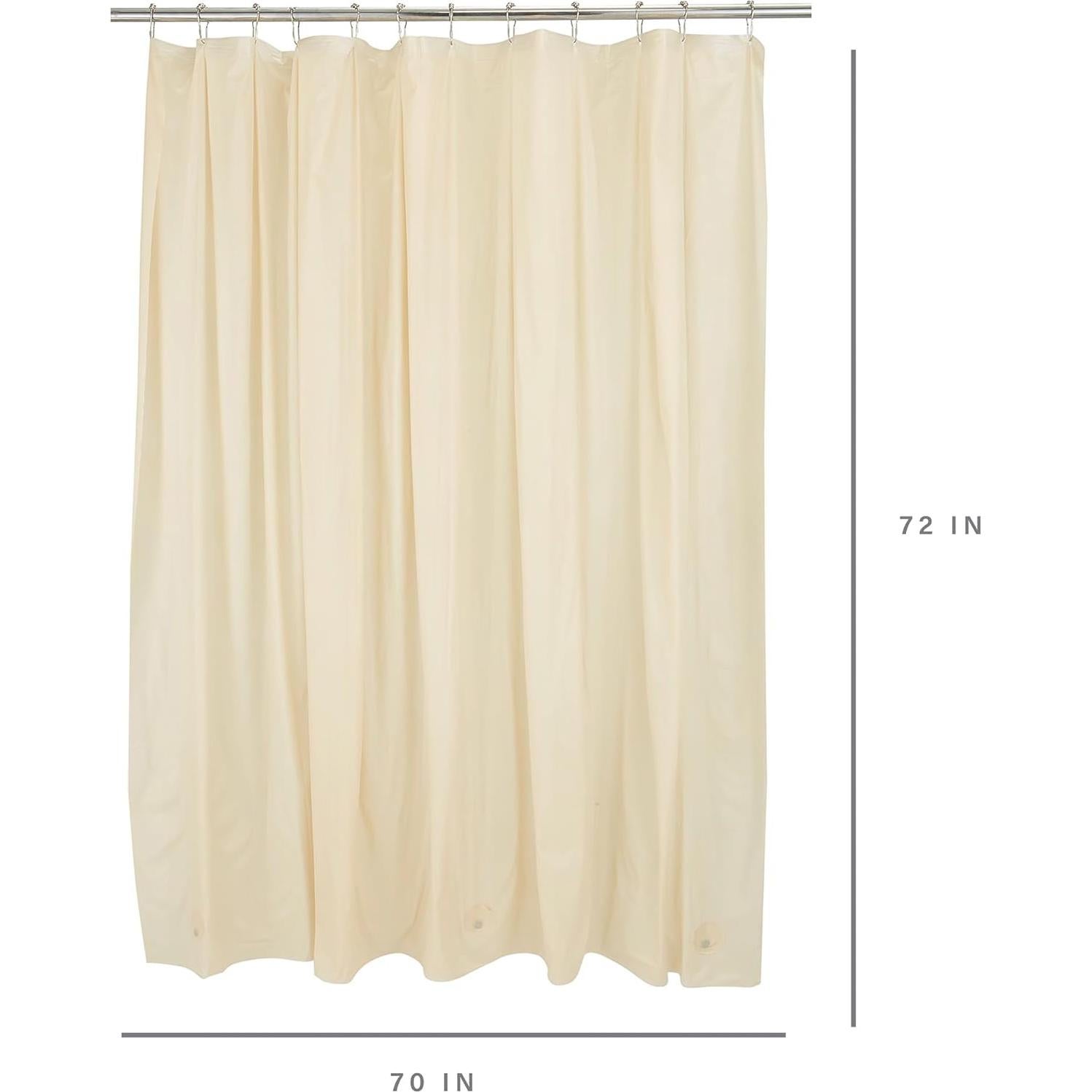 Cortina de Ducha PVC Bath Bliss 177.8x182.9cm Beige