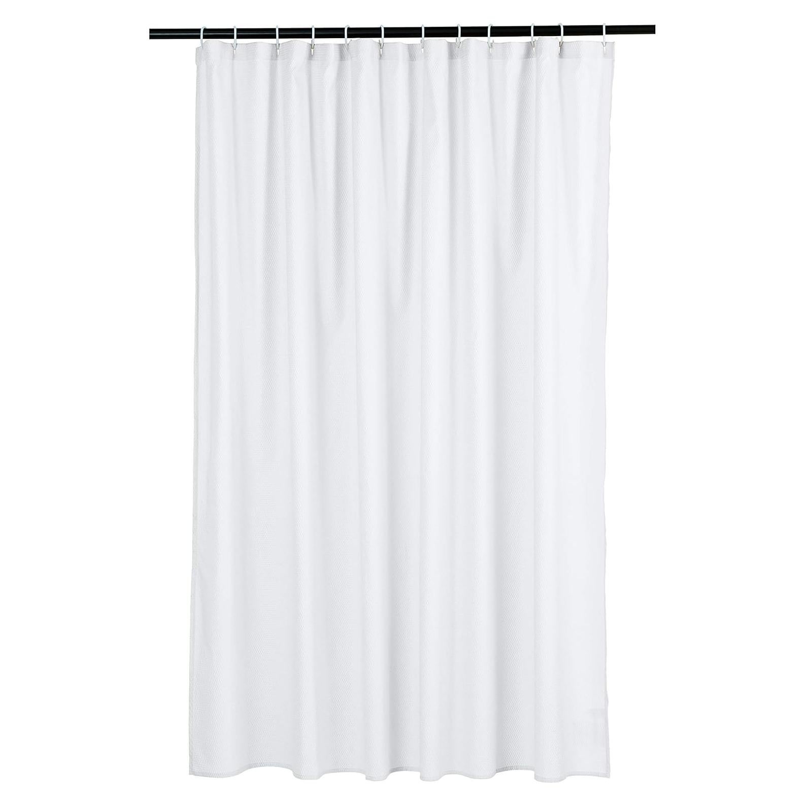 Cortina de Ducha Microfibra Amazon Basics 182.88 cm Blanca