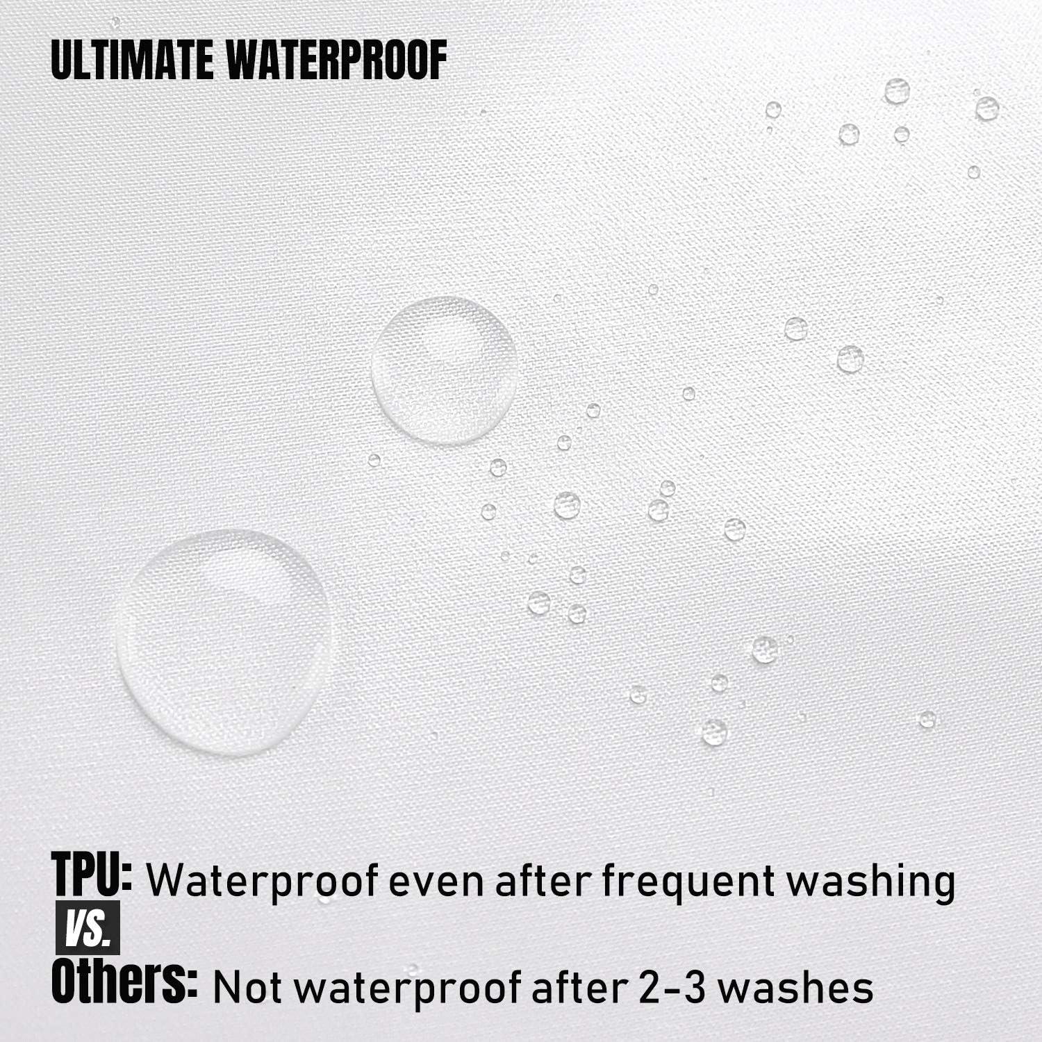 Cortina de Ducha Impermeable N&Y HOME 183x183 cm Blanca