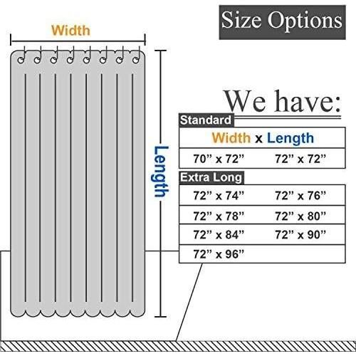 Cortina de Ducha Impermeable N&Y HOME 183x183 cm Blanca