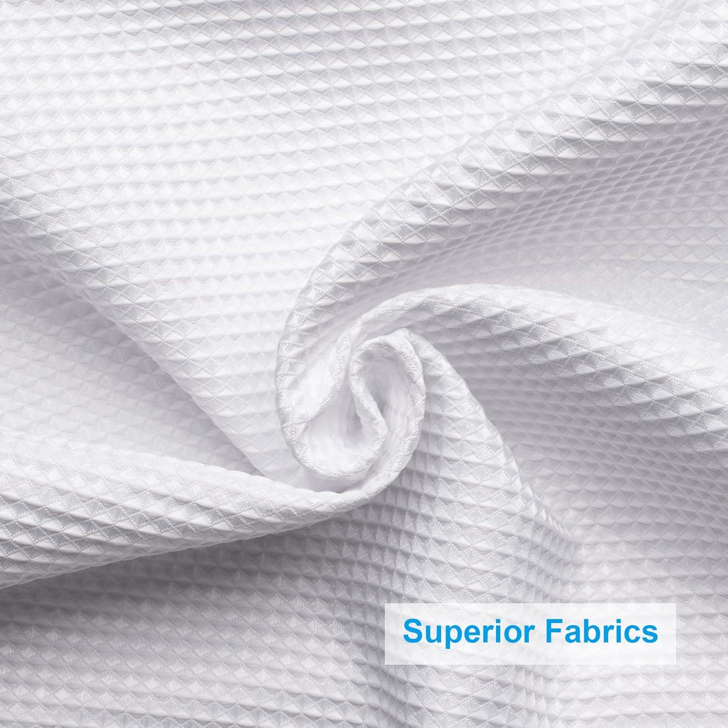 Cortina de Ducha Blanca AmazerBath 72x72 cm, Poliester Gofre