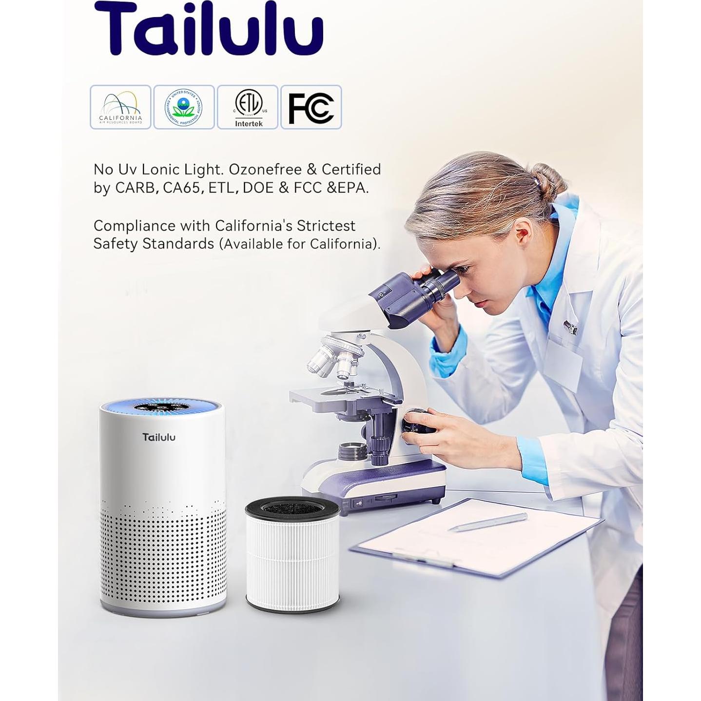 Purificador de Aire HEPA Tailulu AP050 1200 m² Silencioso 12 dB