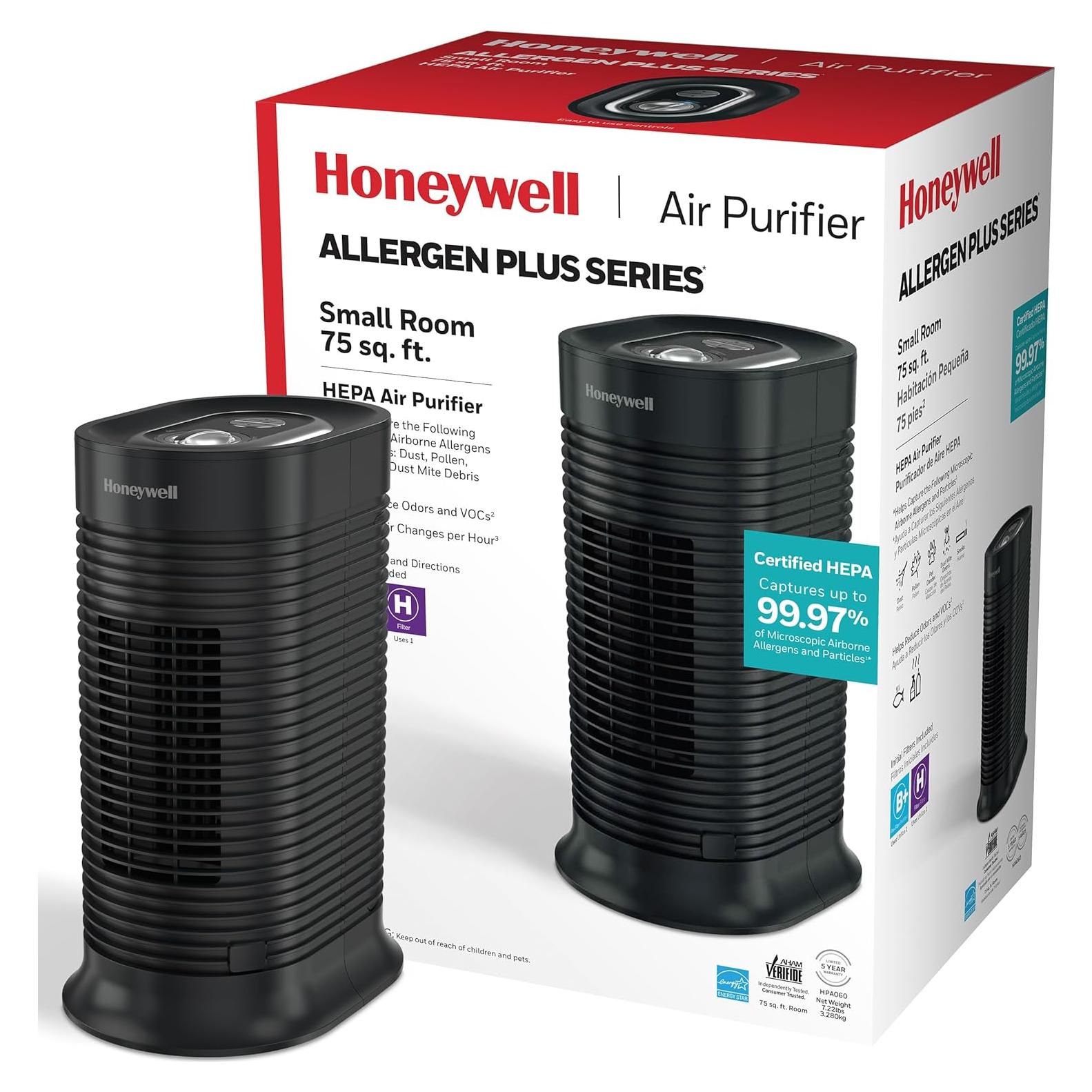 Purificador de Aire Honeywell HPA060 HEPA para Habitaciones Pequeñas