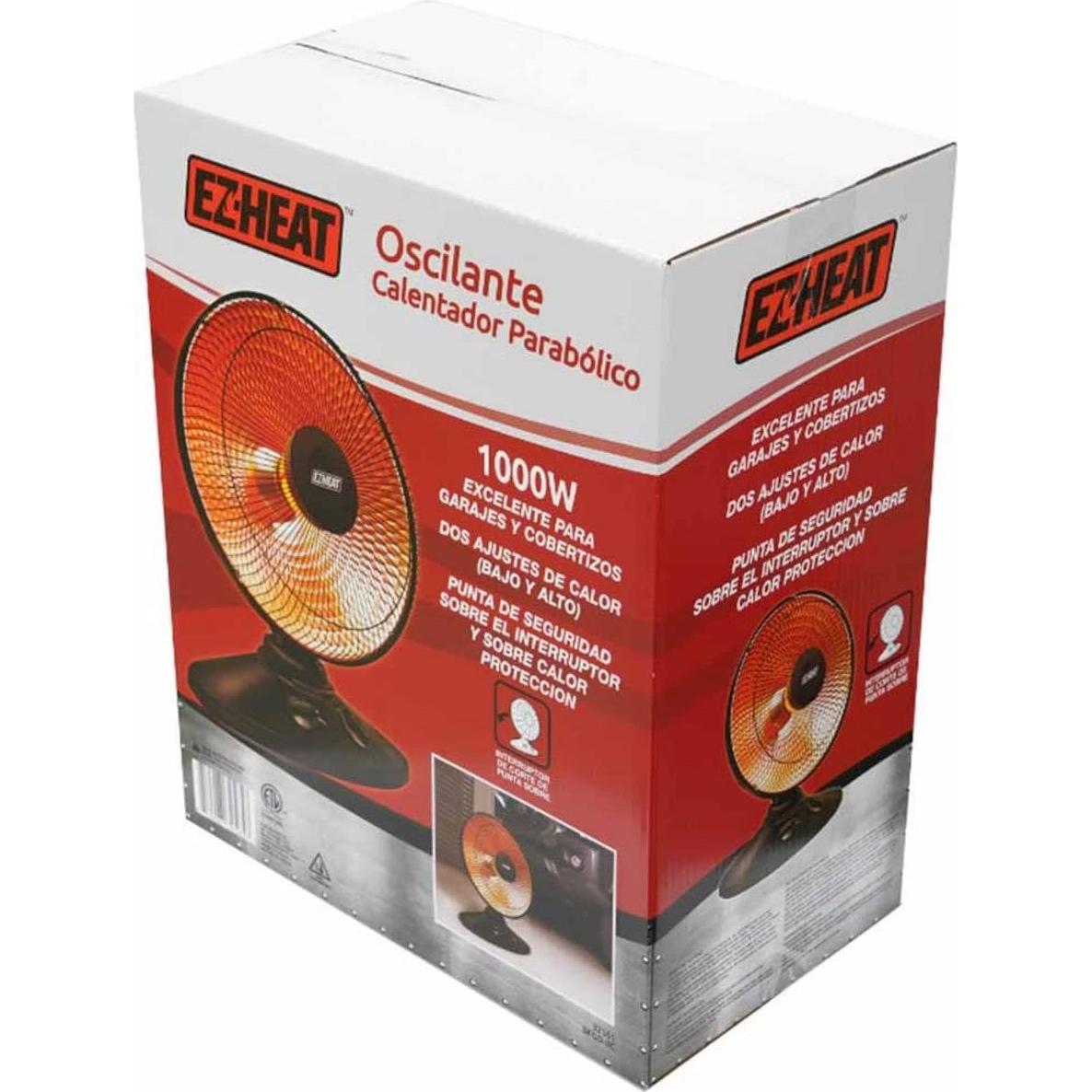 Calentador radiante eléctrico EZ-HEAT 1000W oscilante 70°