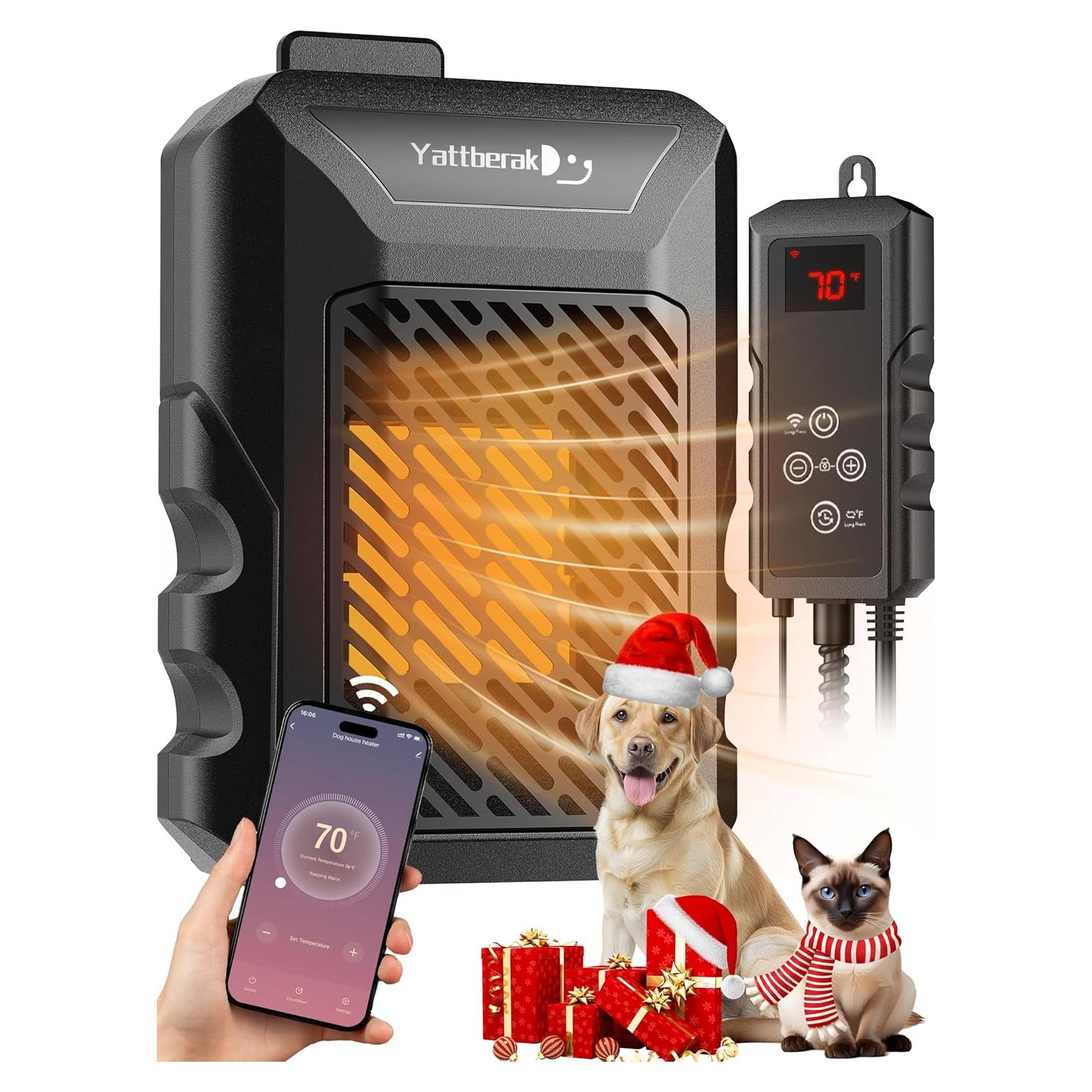 Calentador para Mascotas Yattberak 500W IPX5 Control Remoto