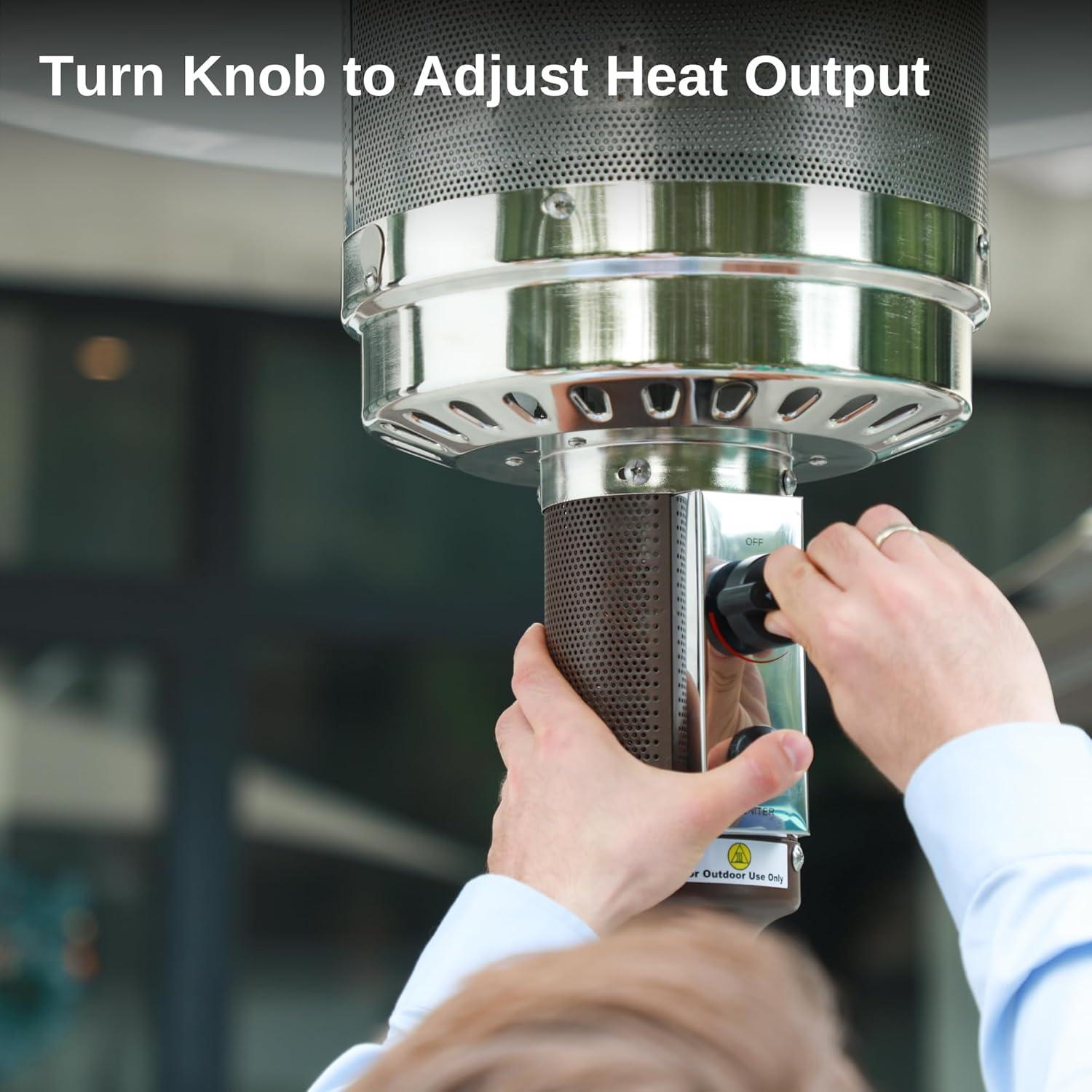 Calentador de Patio EAST OAK 50,000 BTU Propano Marrón