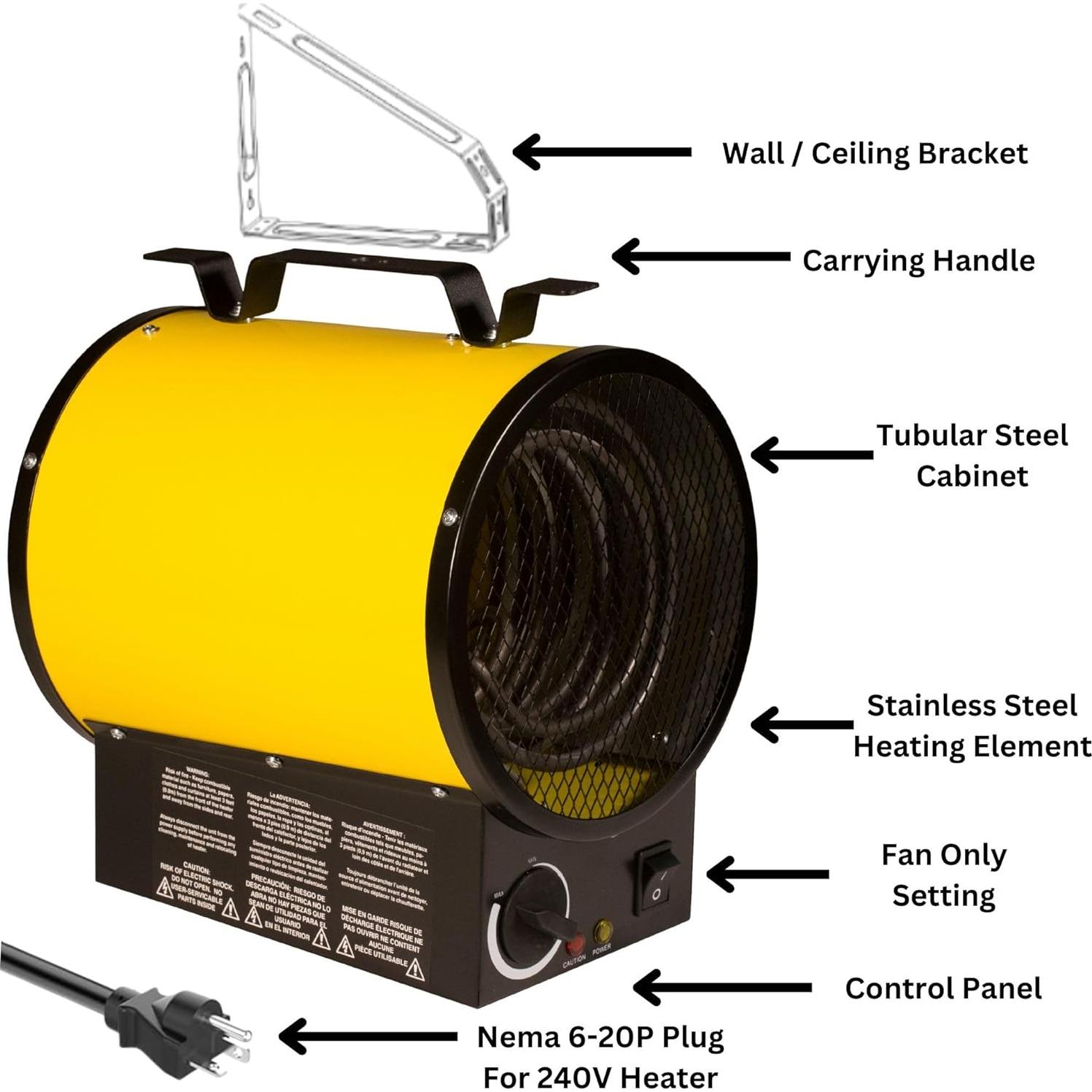 Calentador Eléctrico Dura Heat EUH4000 3750W Montaje Pared/Ceiling