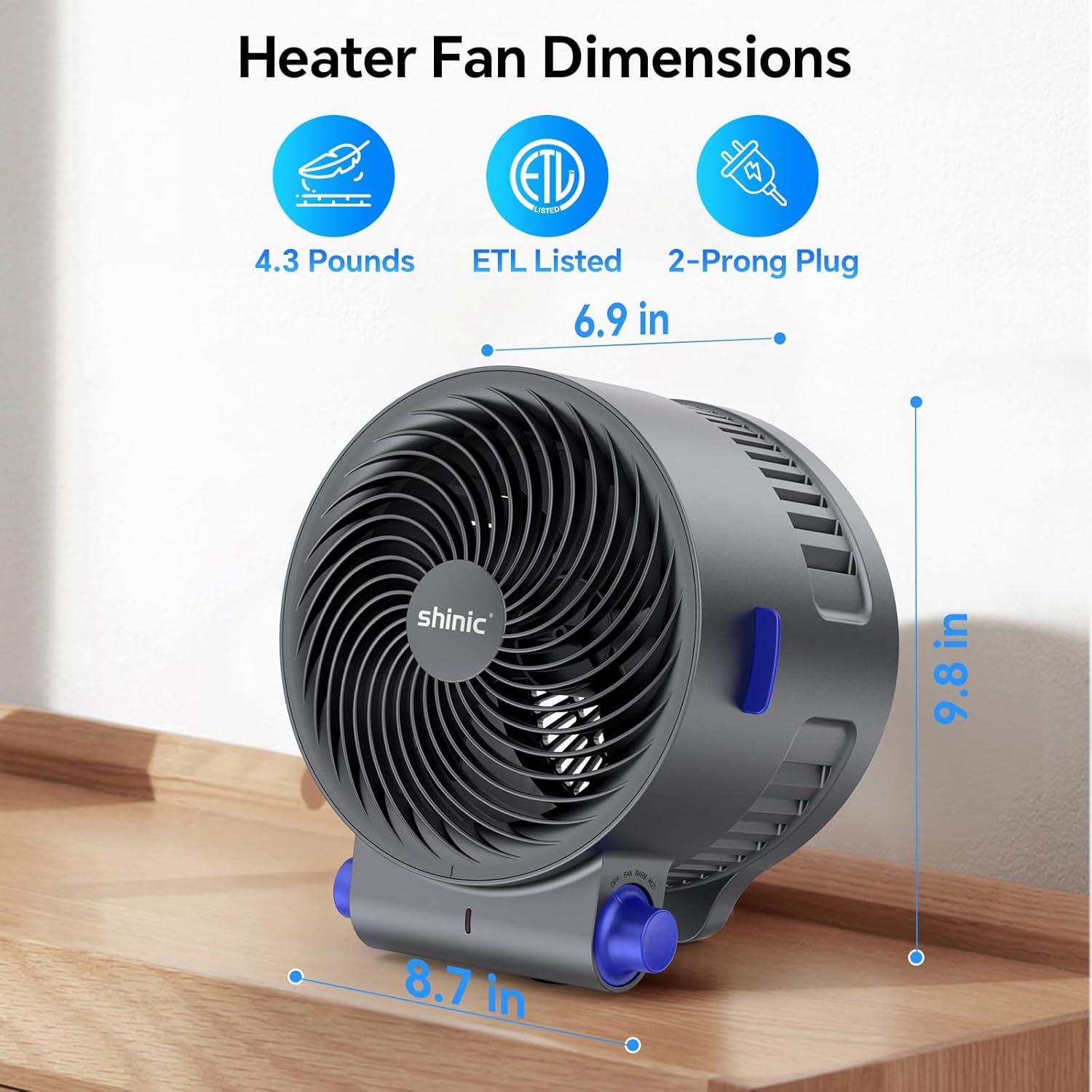 Ventilador y Calefactor Shinic FW406-15, 3 Modos, 1500W