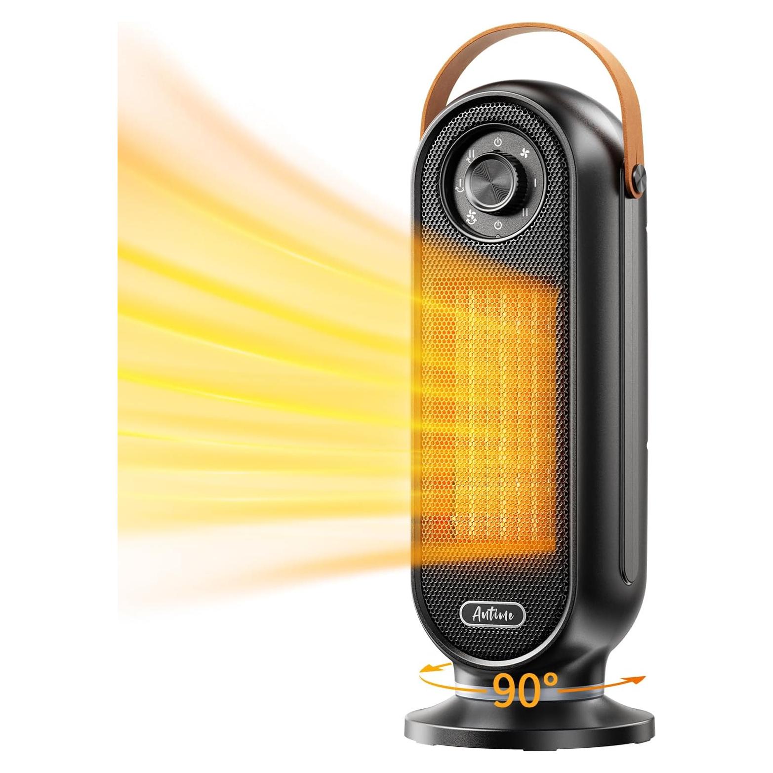 Calentador Eléctrico Portátil Antime 1500W Oscilante 90°