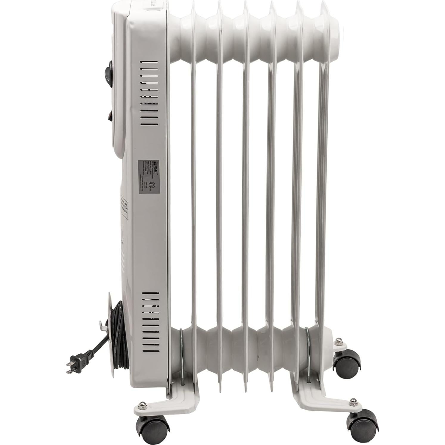 Calentador de Radiador Eléctrico EZ-HEAT 1500W Portátil Blanco