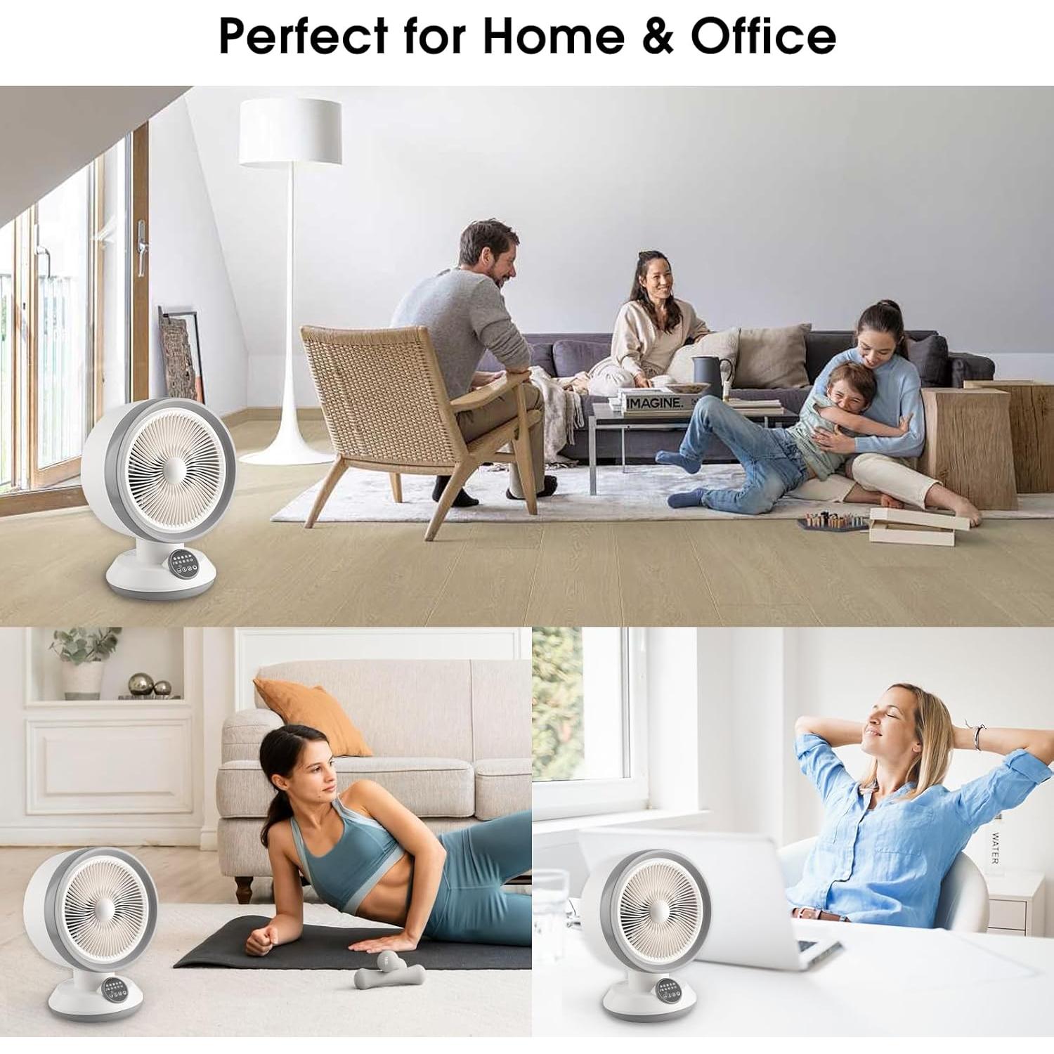 Calefactor y Ventilador 2-en-1 HINEIBER Portátil 750W-1500W