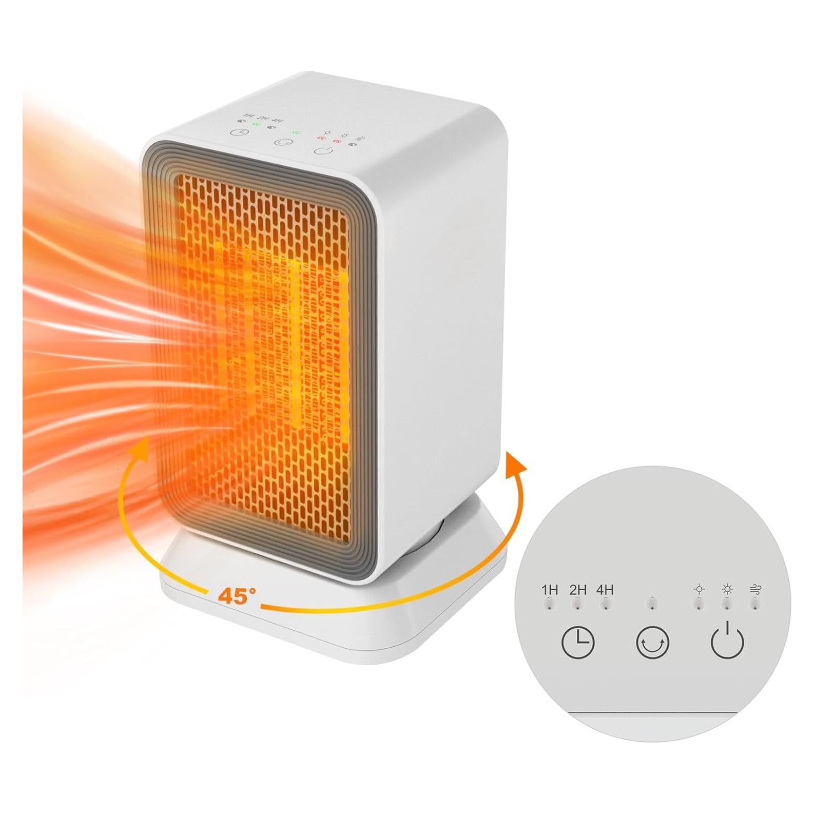 Calefactor Eléctrico AIDENOEY 1000W PTC Silencioso Blanco