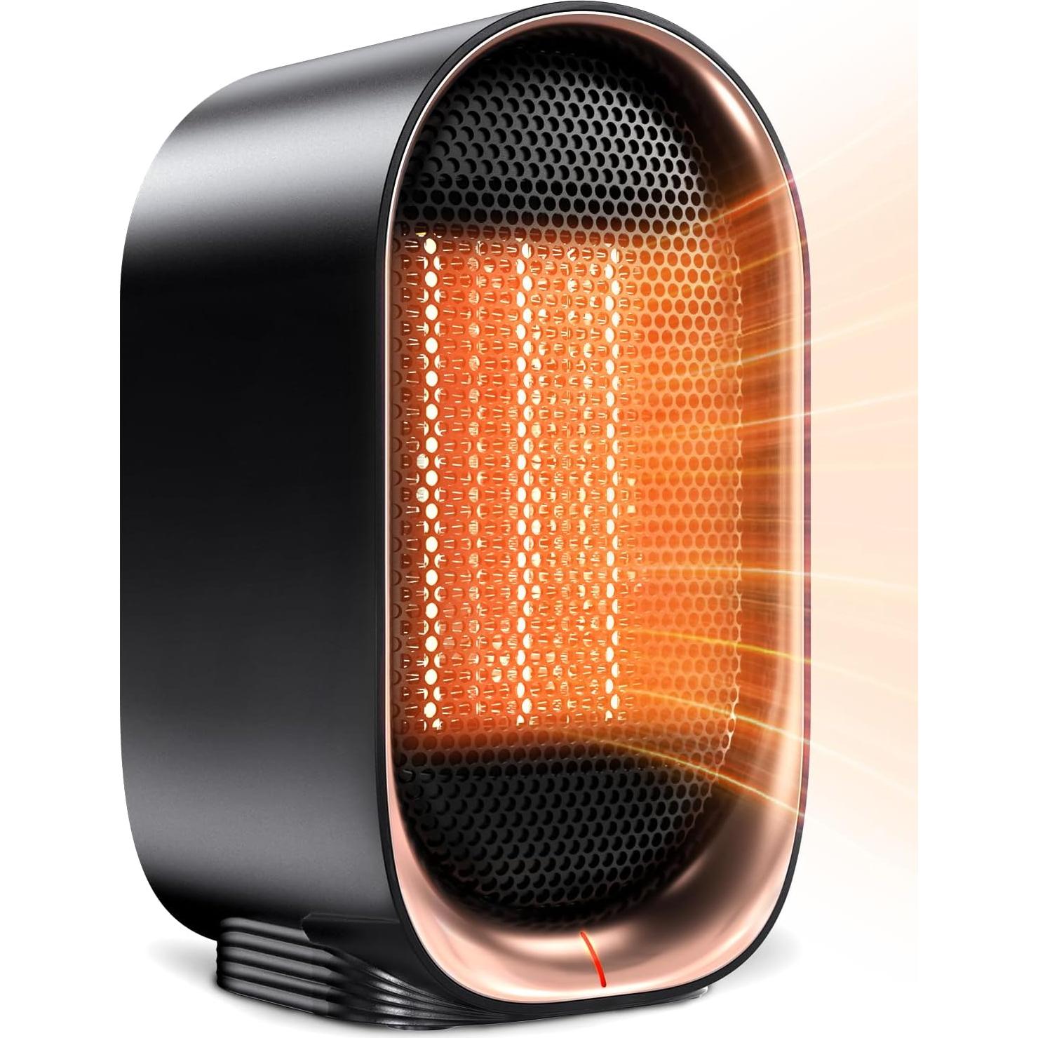 Calentador Eléctrico de Espacio BZGG Q22 Portátil 1000W Negro