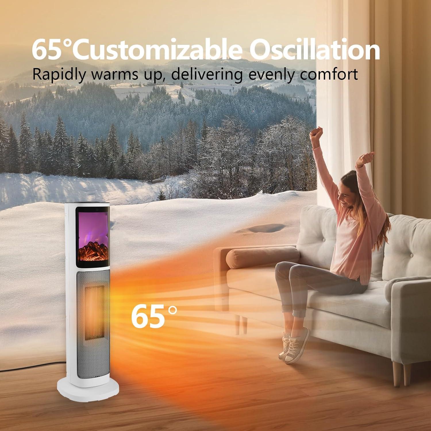 Calentador de espacio cerámico HINEIBER 750W/1500W con control remoto