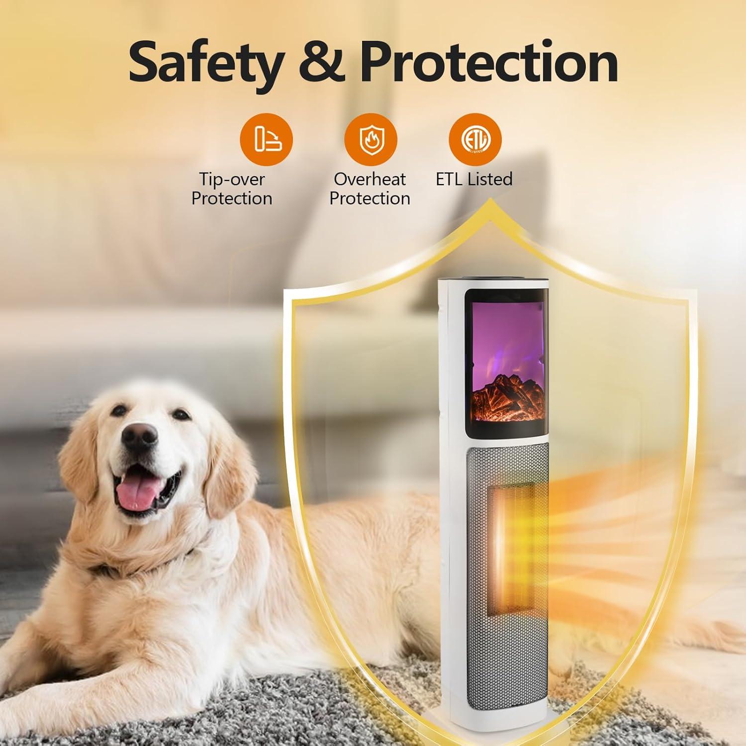 Calentador de espacio cerámico HINEIBER 750W/1500W con control remoto