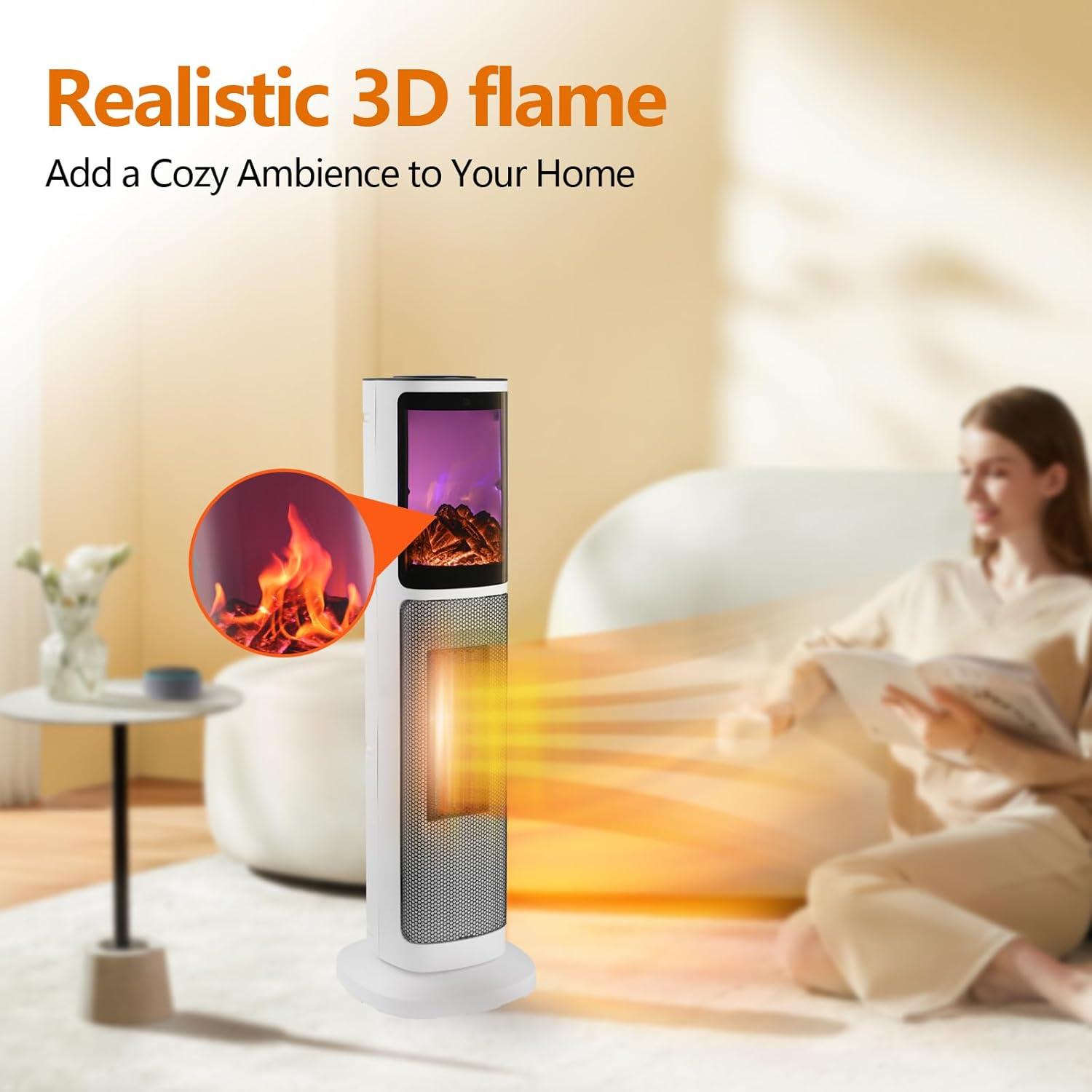 Calentador de espacio cerámico HINEIBER 750W/1500W con control remoto