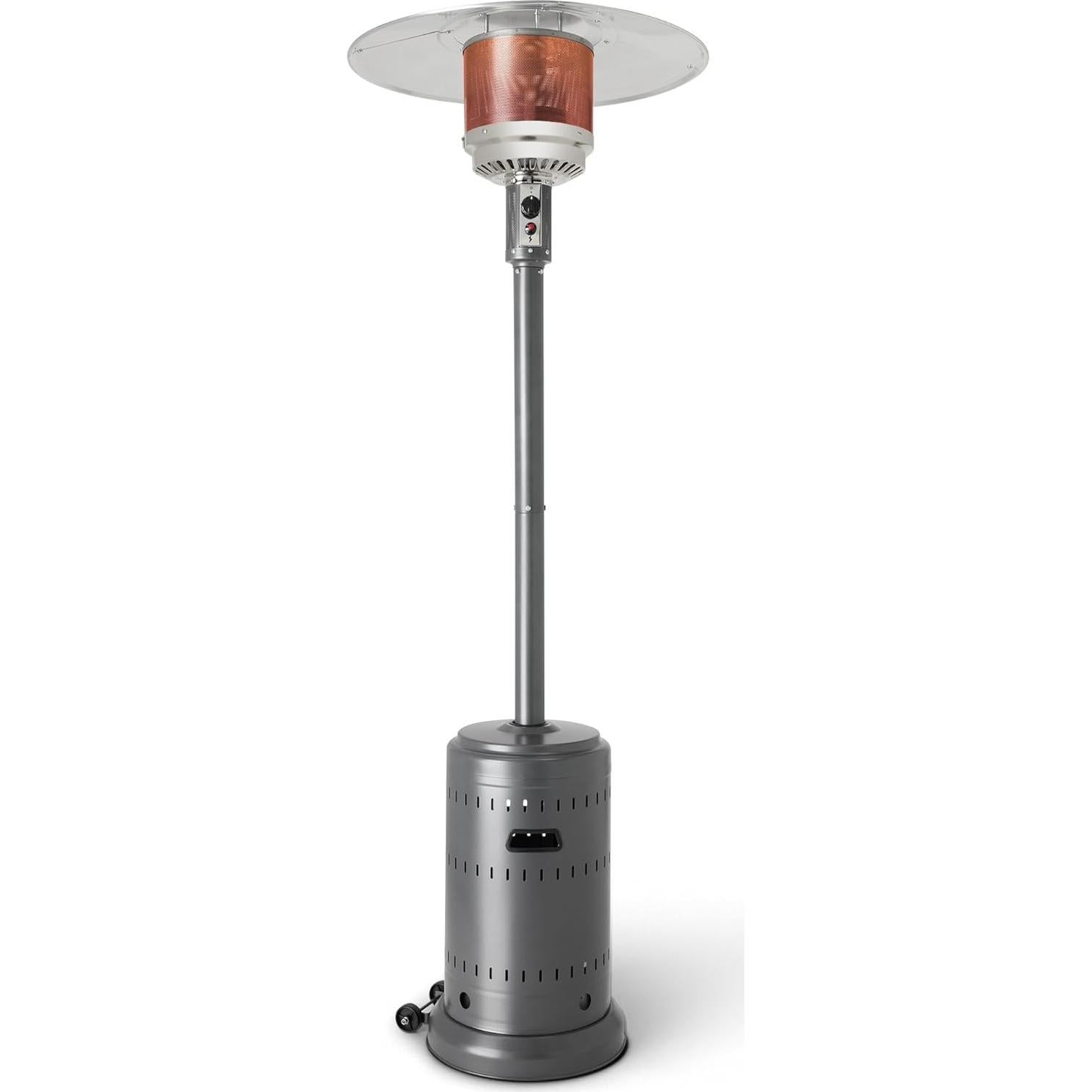 Calentador de Patio a Gas Propano Amazon Basics 46000 BTU Gris