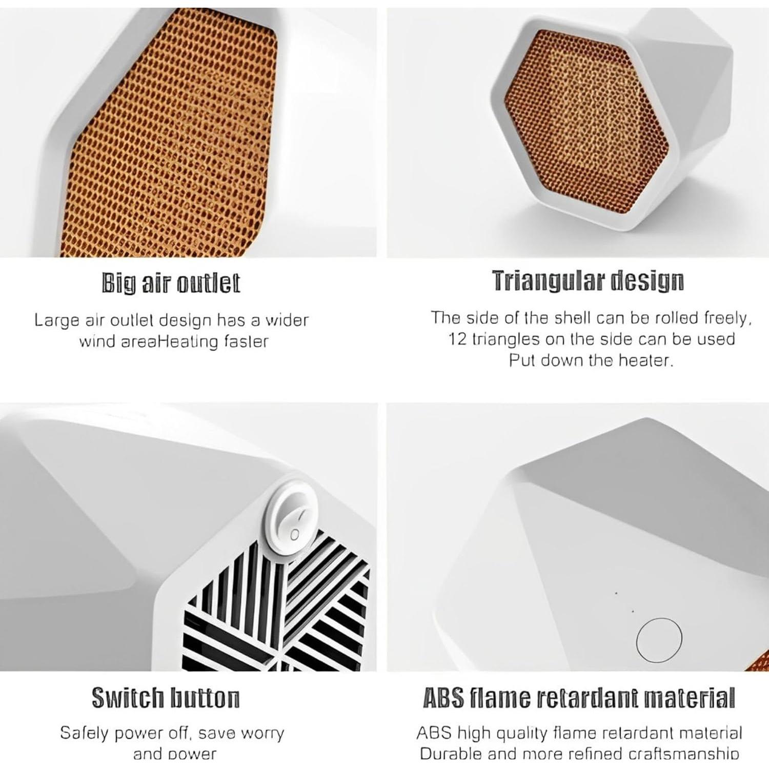 Calentador de Espacio Eléctrico Goodscious 600W Blanco