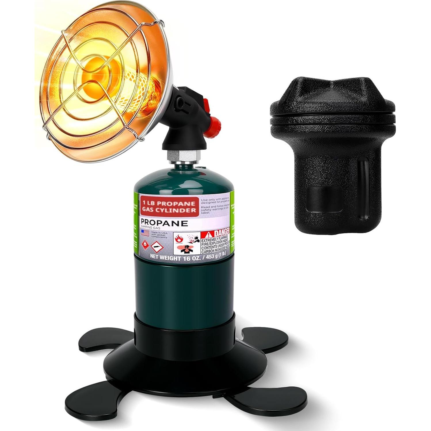 Calentador de Propano Portátil HEYDUOTON V3 3800 BTU para Camping