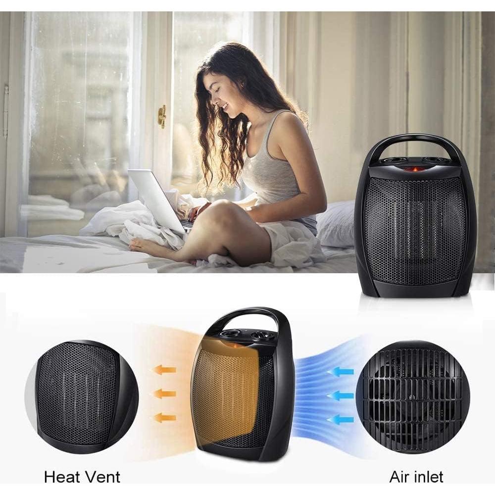 Calentador Eléctrico Upwsma PTC-905A 750W/1500W Negro