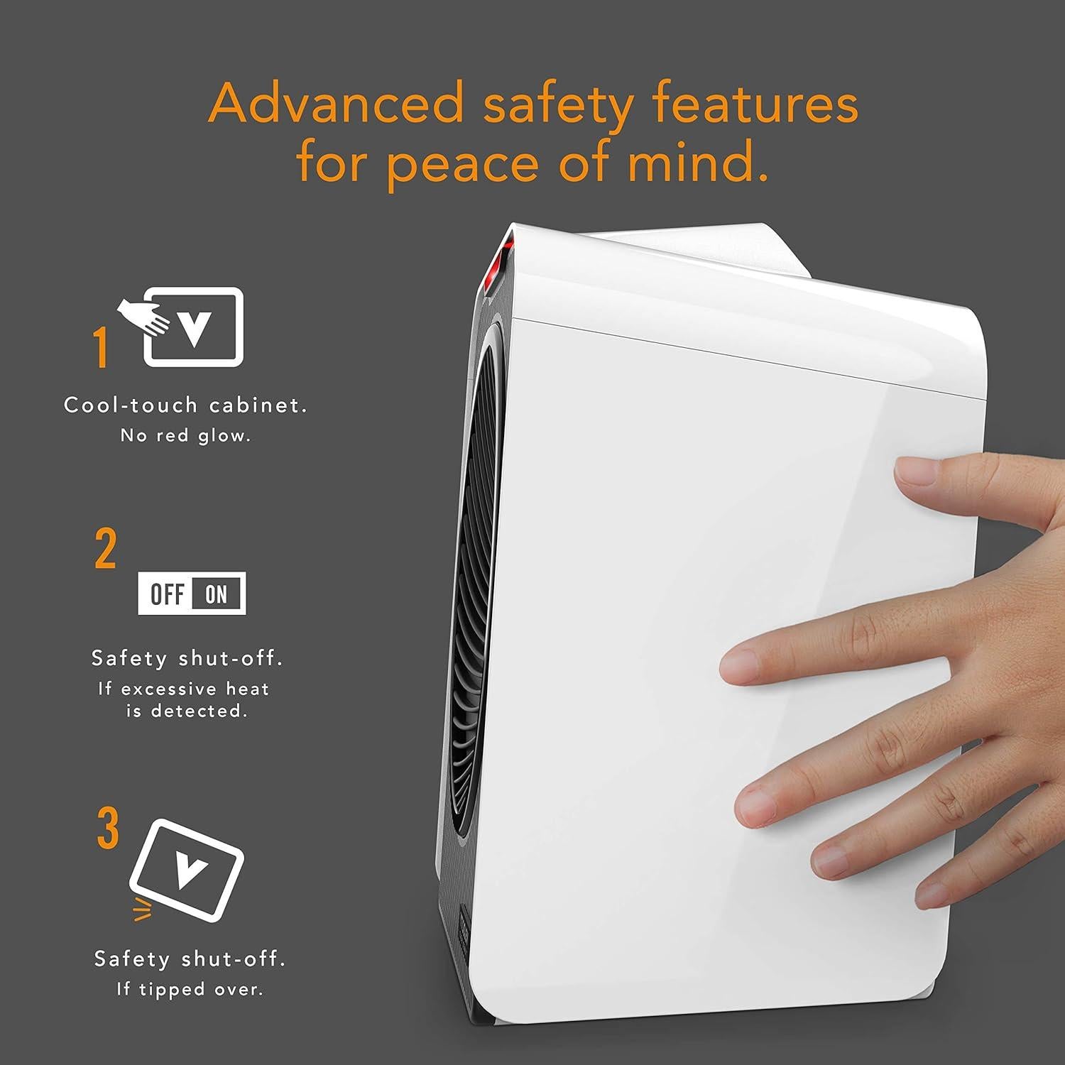 Calefactor Vornado Velocity 5 Eléctrico Blanco 2 Velocidades