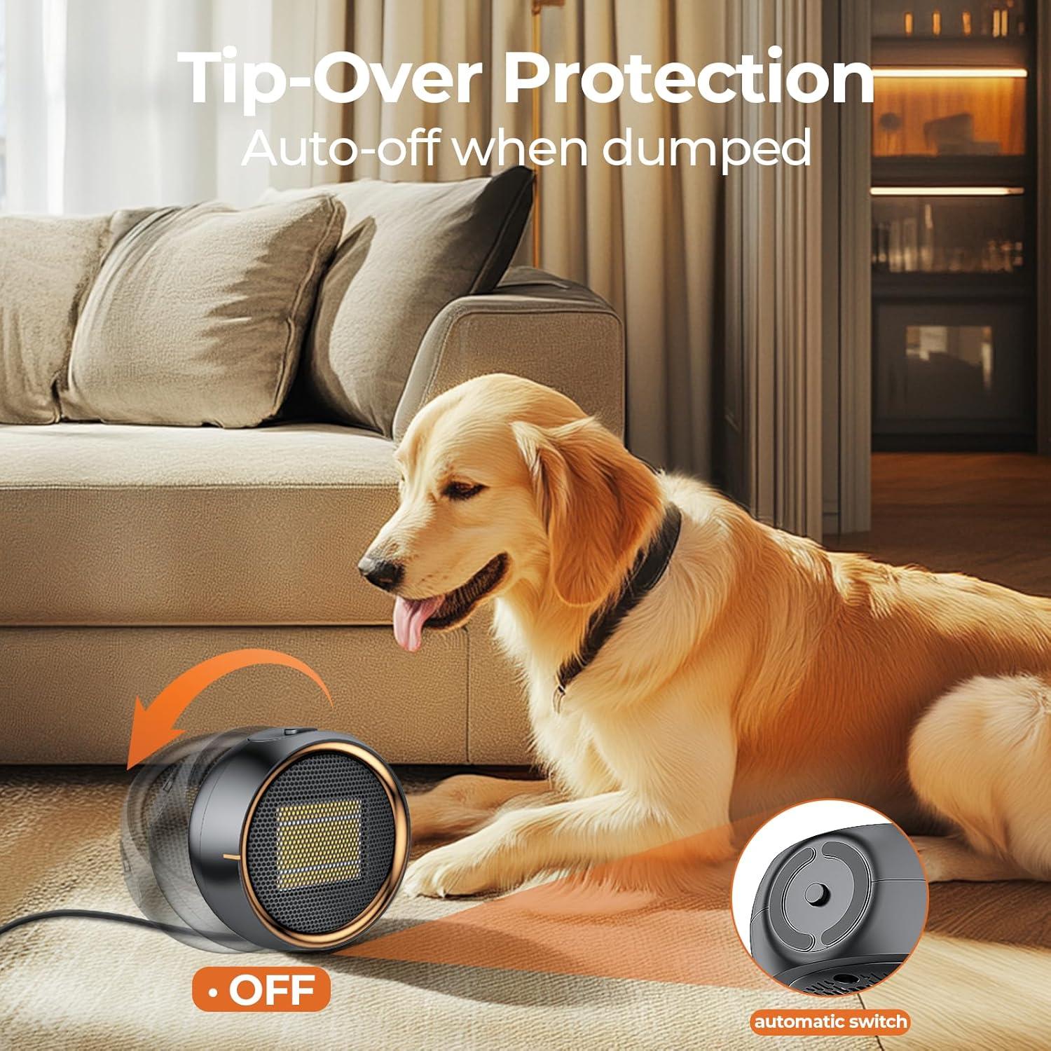 Calentador de Espacio ASNUG Q21 Cerámico Portátil 0.55 kg