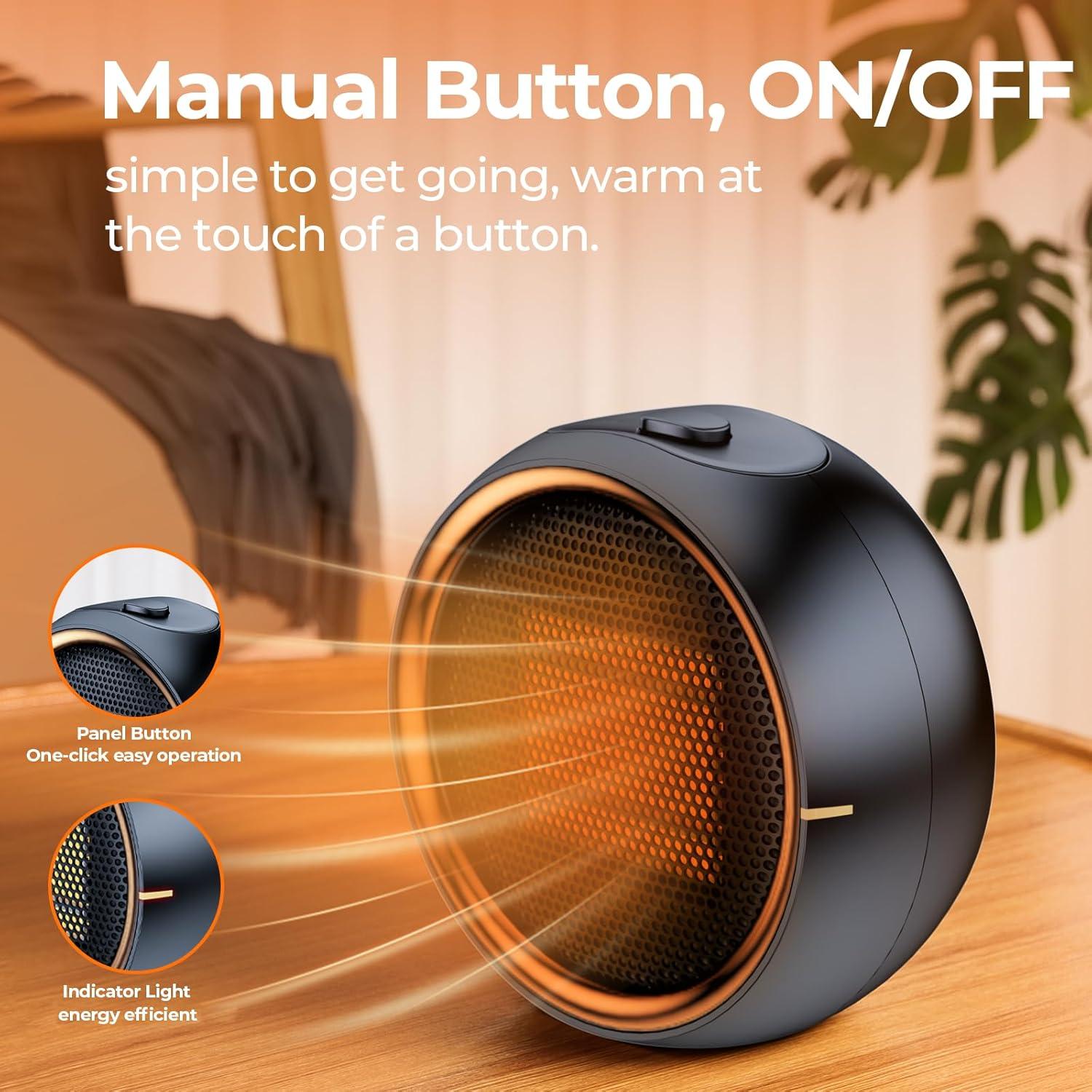 Calentador de Espacio ASNUG Q21 Cerámico Portátil 0.55 kg