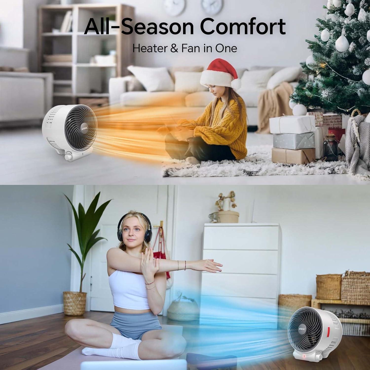 Calefactor y Ventilador 2 en 1 Shinic FW406 1500W Blanco