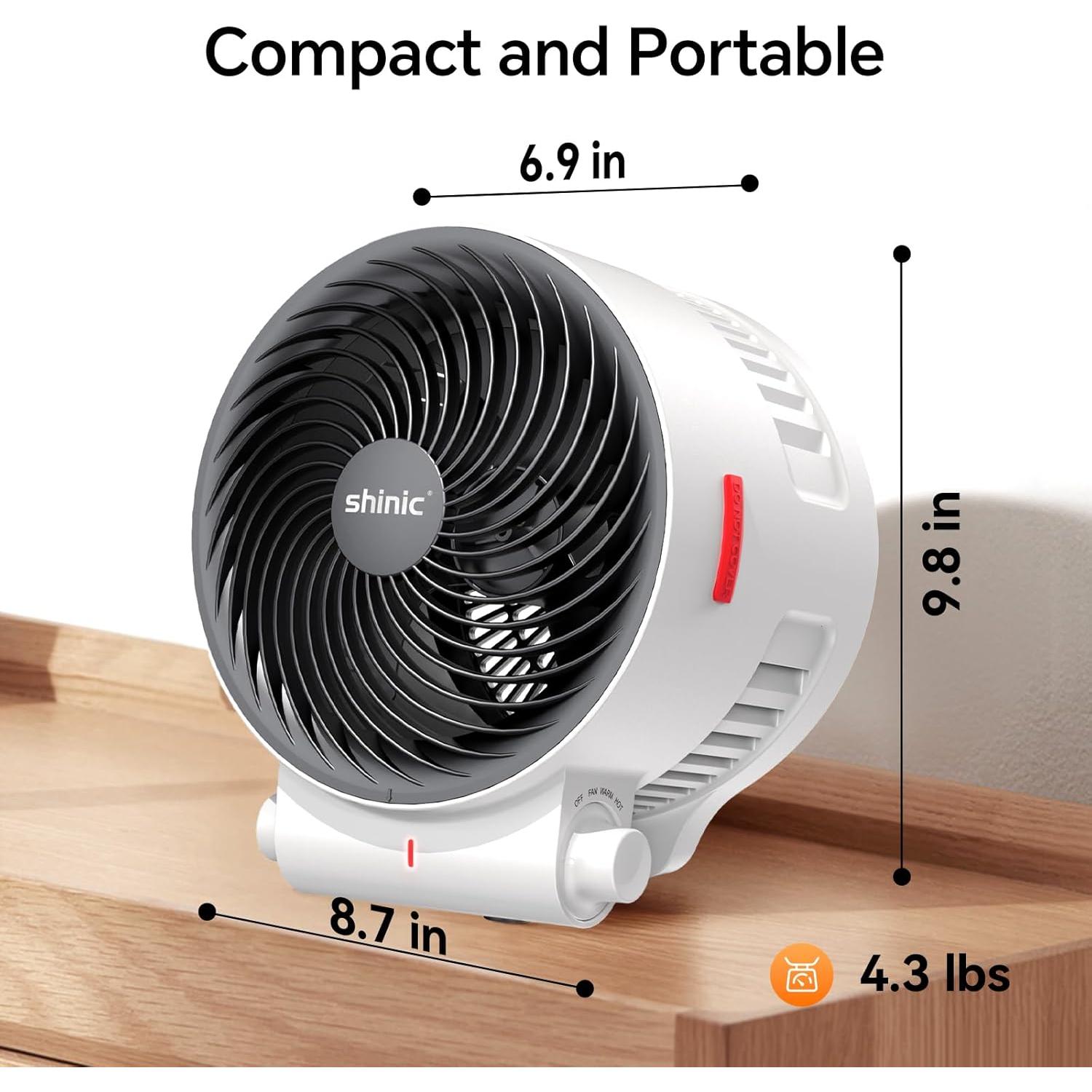 Calefactor y Ventilador 2 en 1 Shinic FW406 1500W Blanco