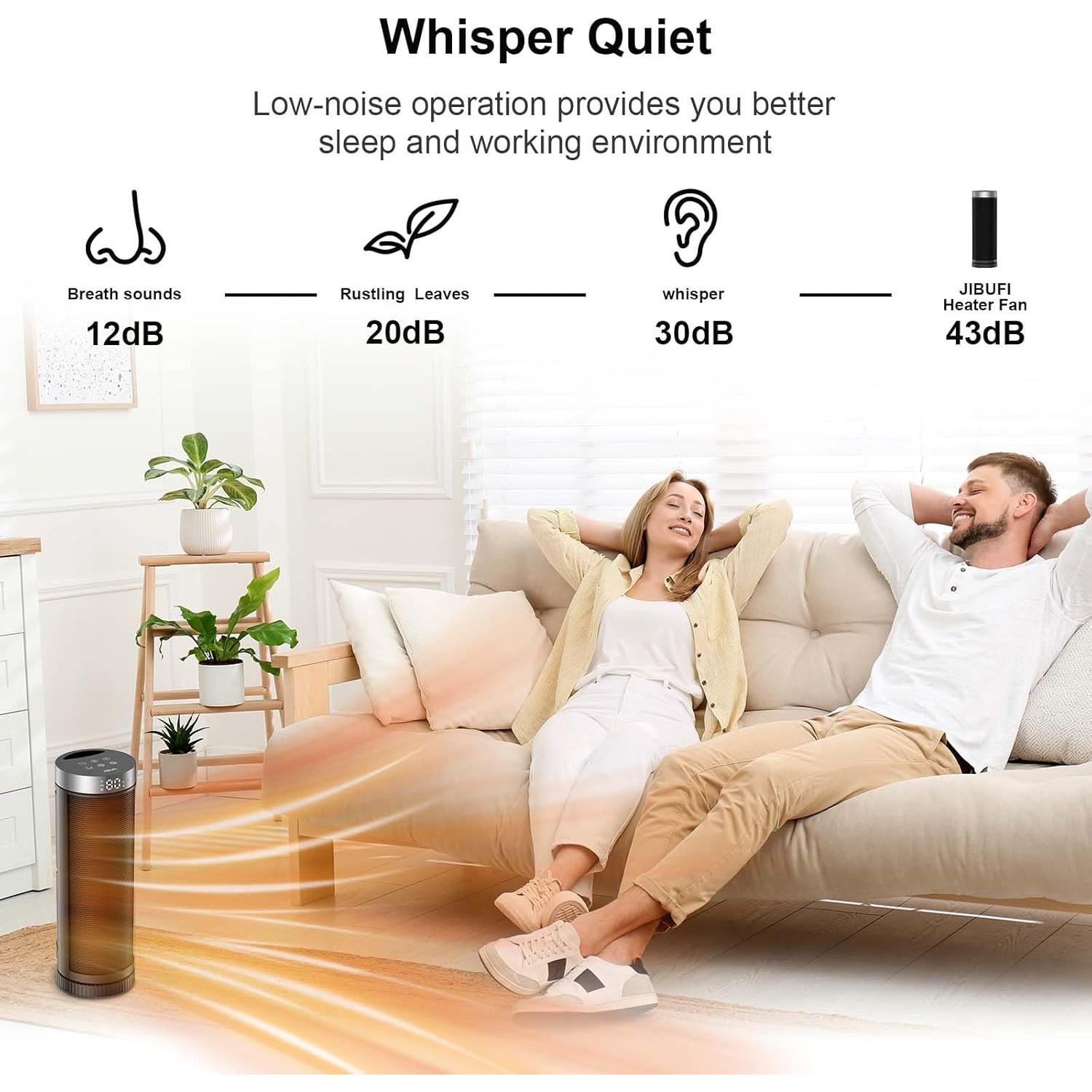 Calentador de Espacio JIBUFI PTC-SL1702 1500W Cerámico